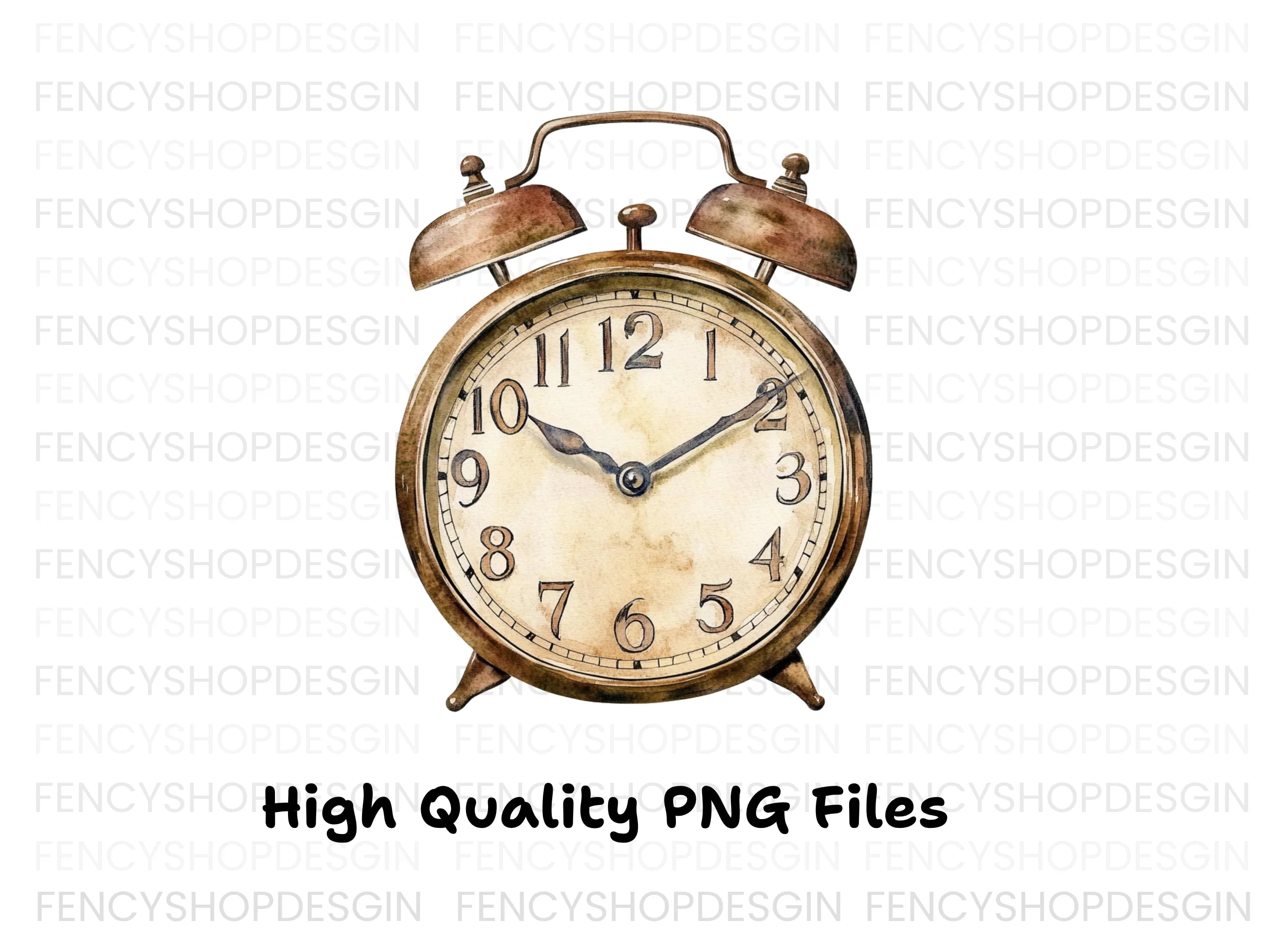 Vintage Alarm Clock Clipart Bundle
