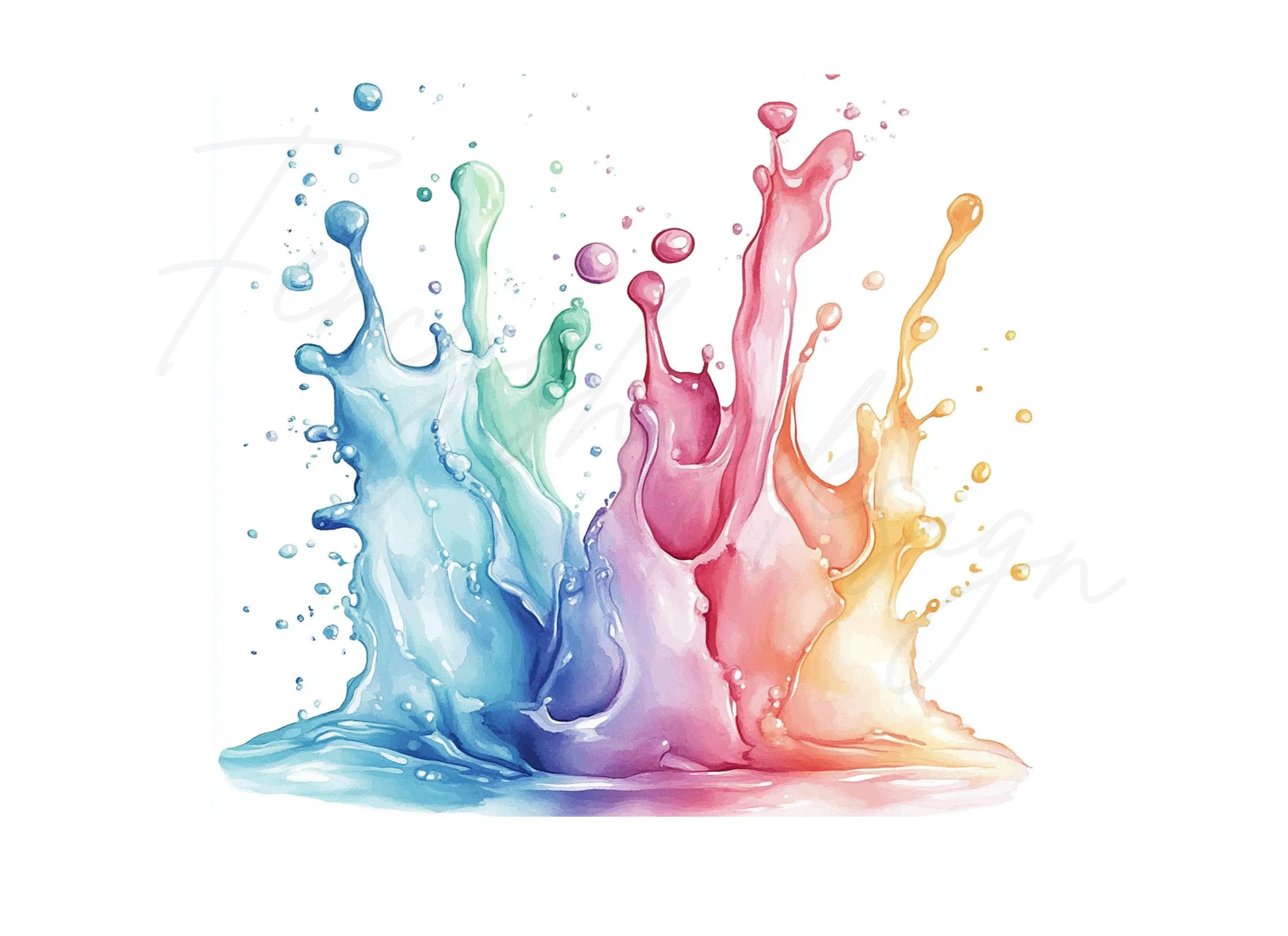 Vibrant Splash Clipart Bundle