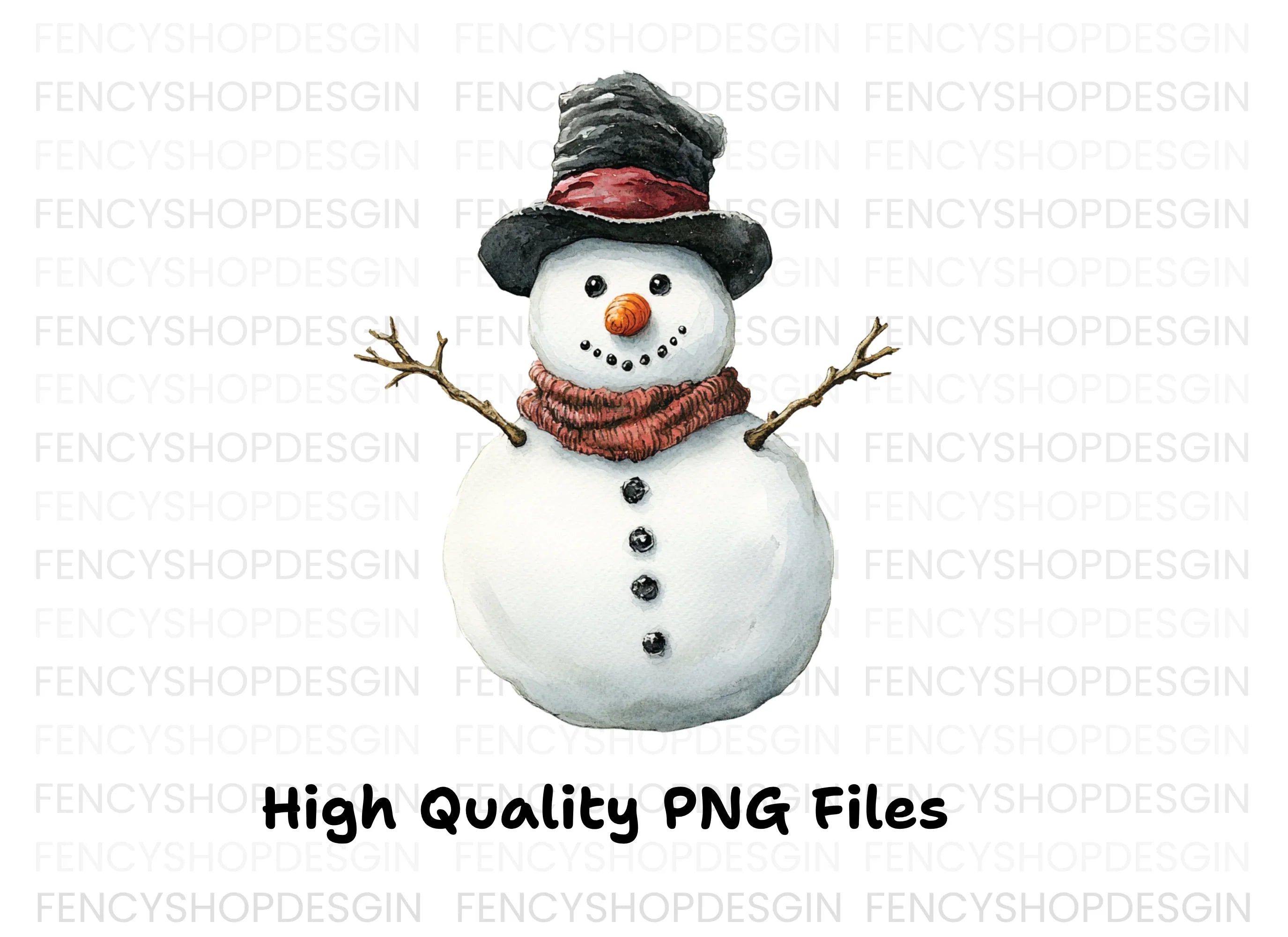 Festive Snowmen Trio Clipart Bundle