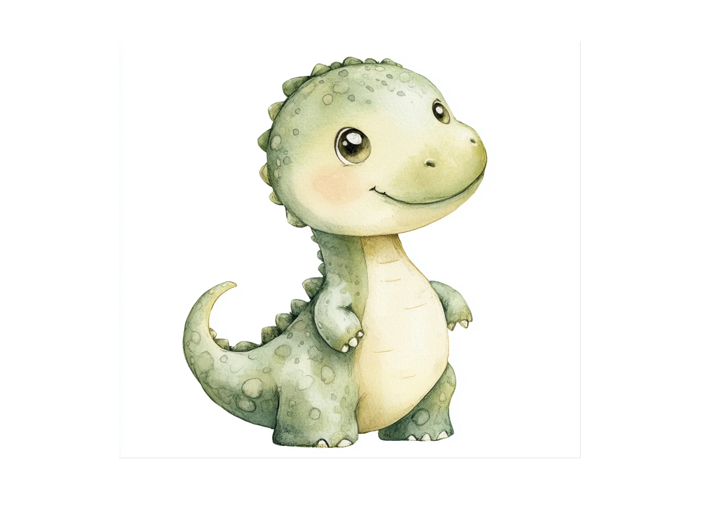 Green Baby Dinosaur Clipart Bundle