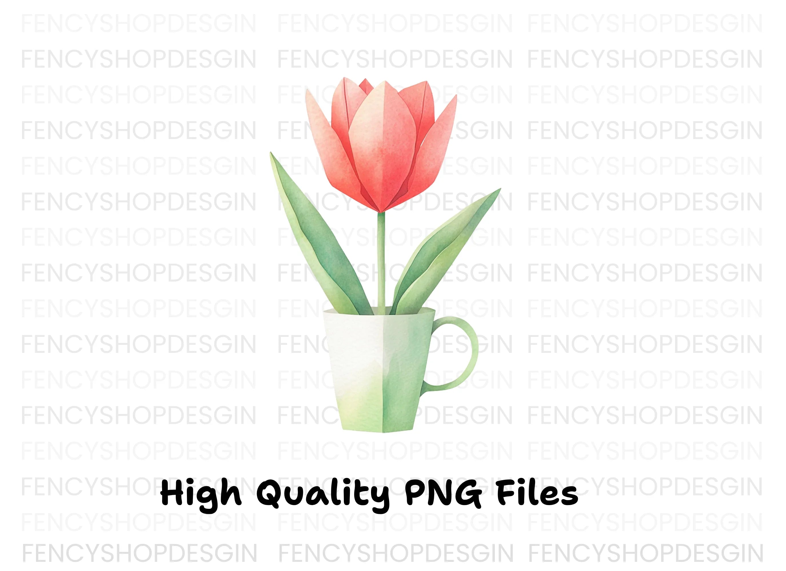 Origami Tulip Clipart Bundle