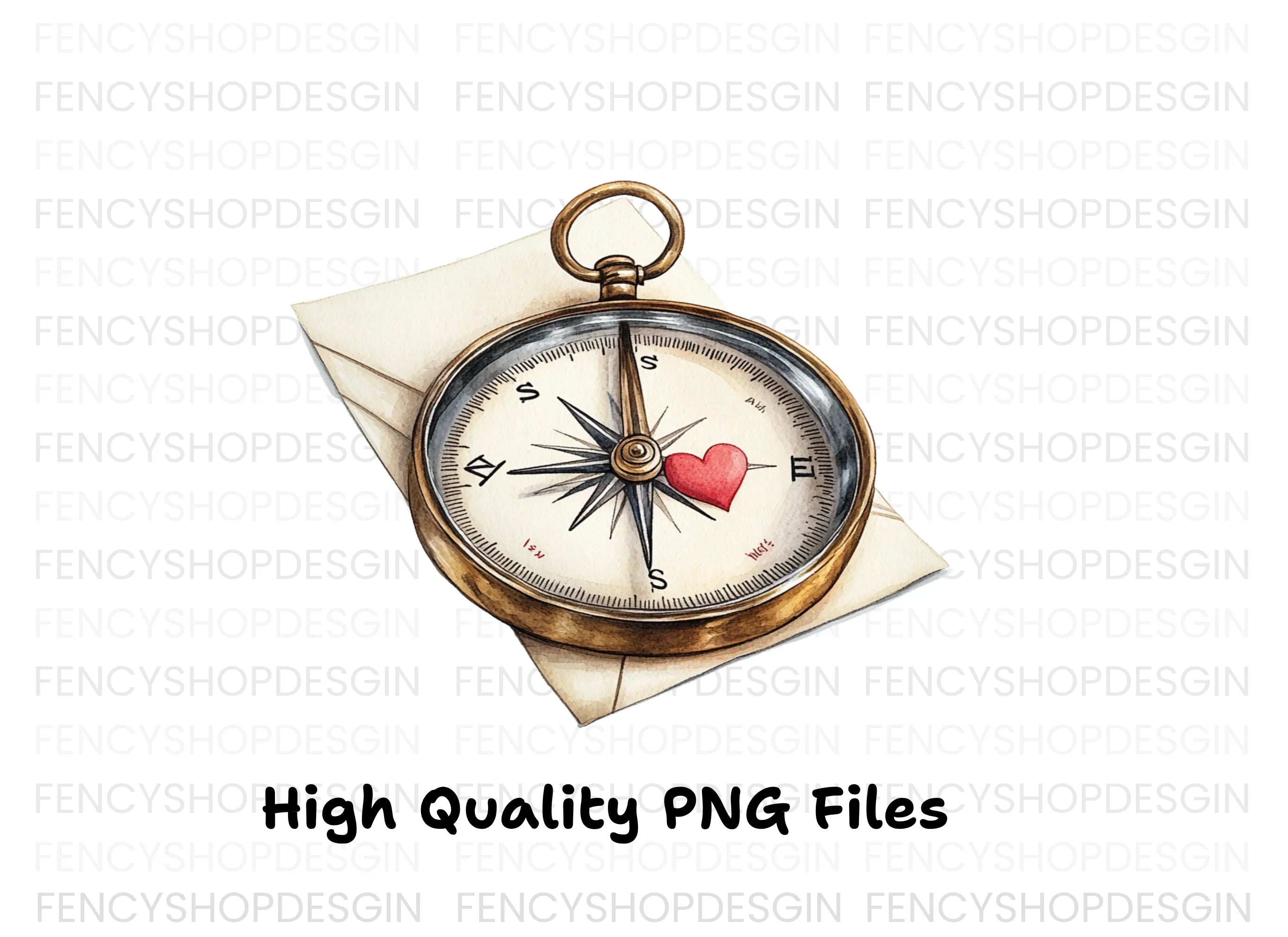 Love Compass Clipart Bundle