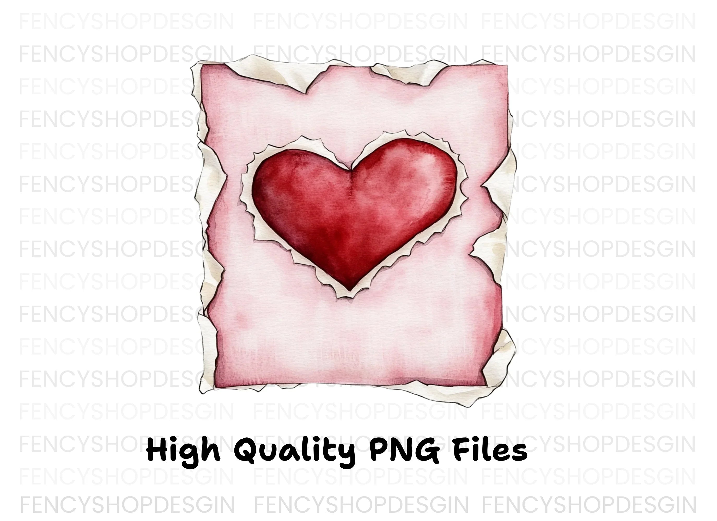 Torn Heart Clipart Bundle