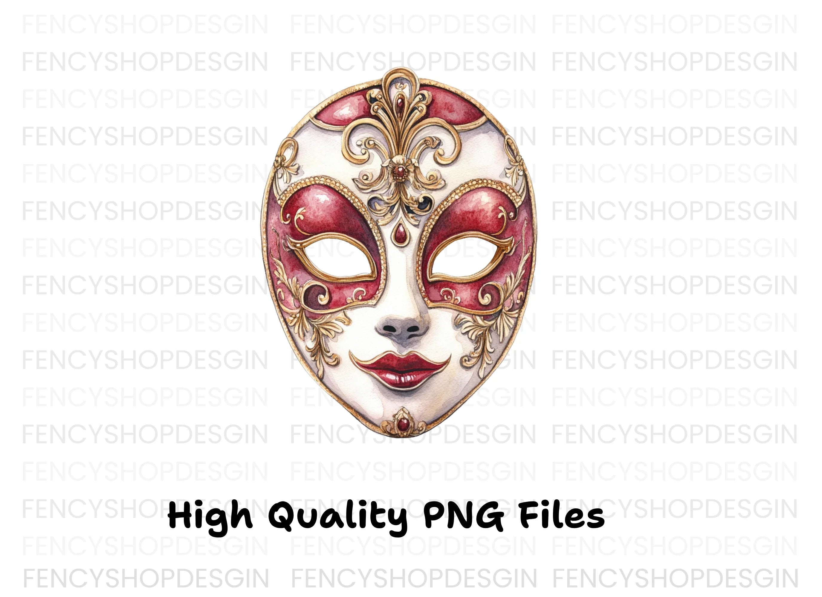 Elegant Venetian Mask Clipart Bundle