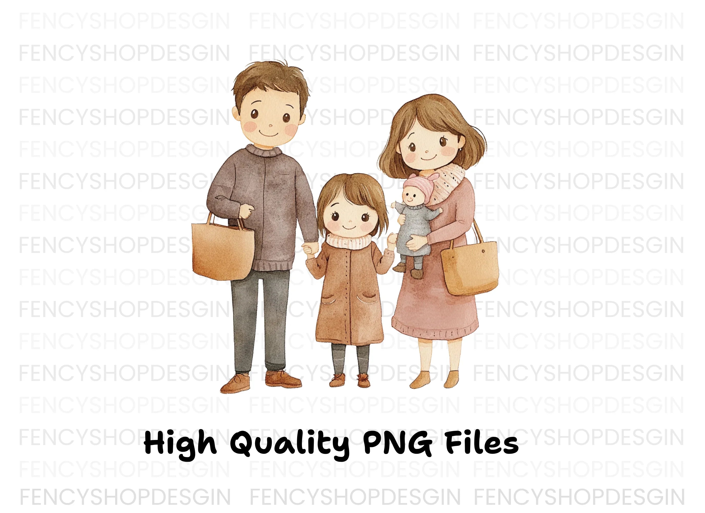 Diverse Family Moments Clipart Bundle