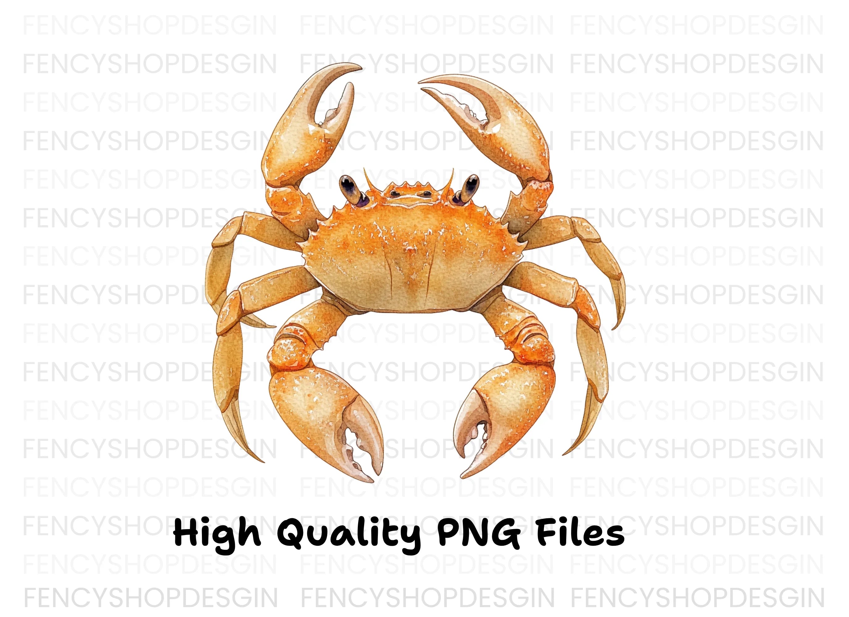 Golden Crab Duo Clipart Bundle