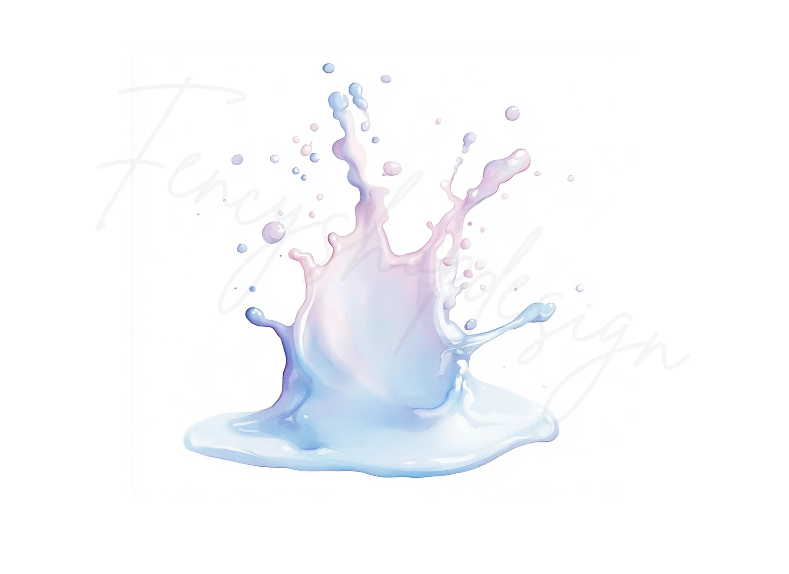 Colorful Milk Splash Clipart Bundle