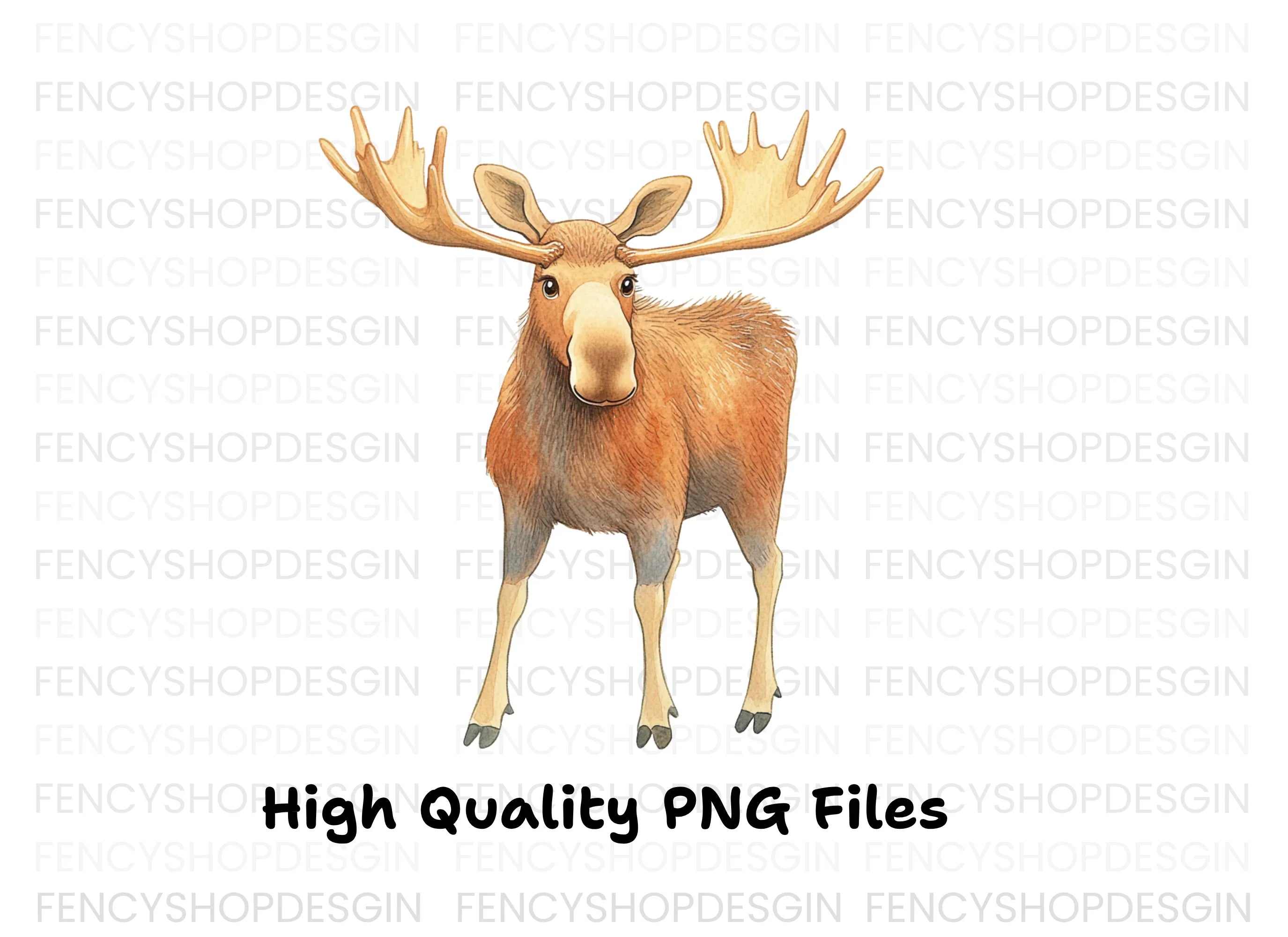 Moose Standing Clipart Bundle