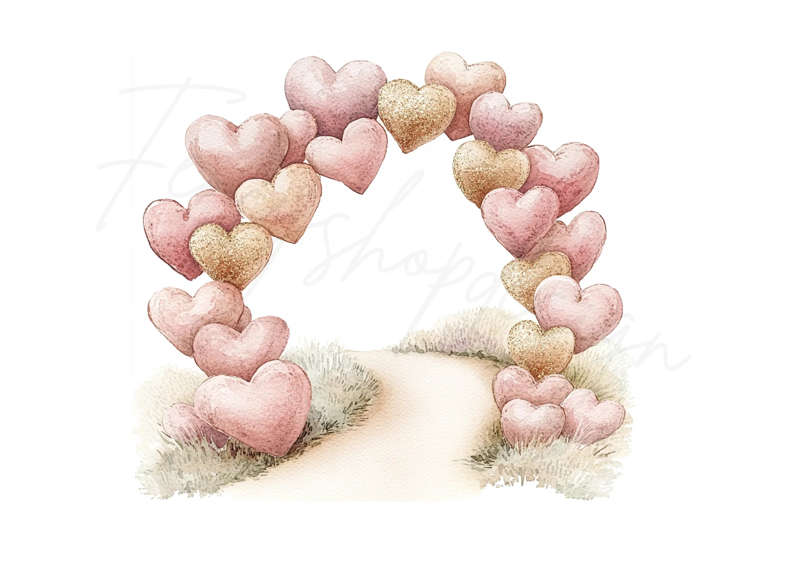 Heart Archway Clipart Bundle