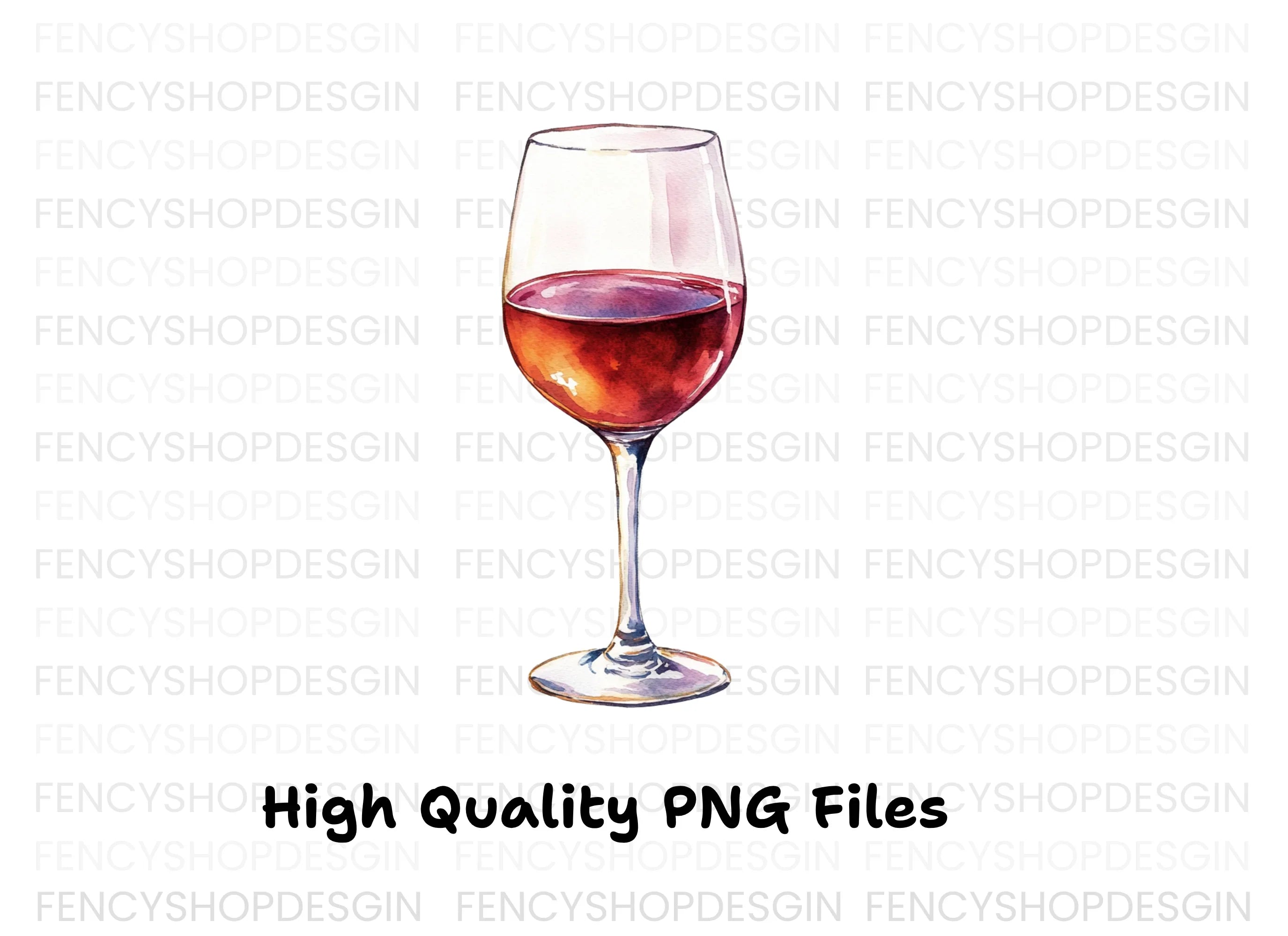 Wine Glasses Clipart Bundle