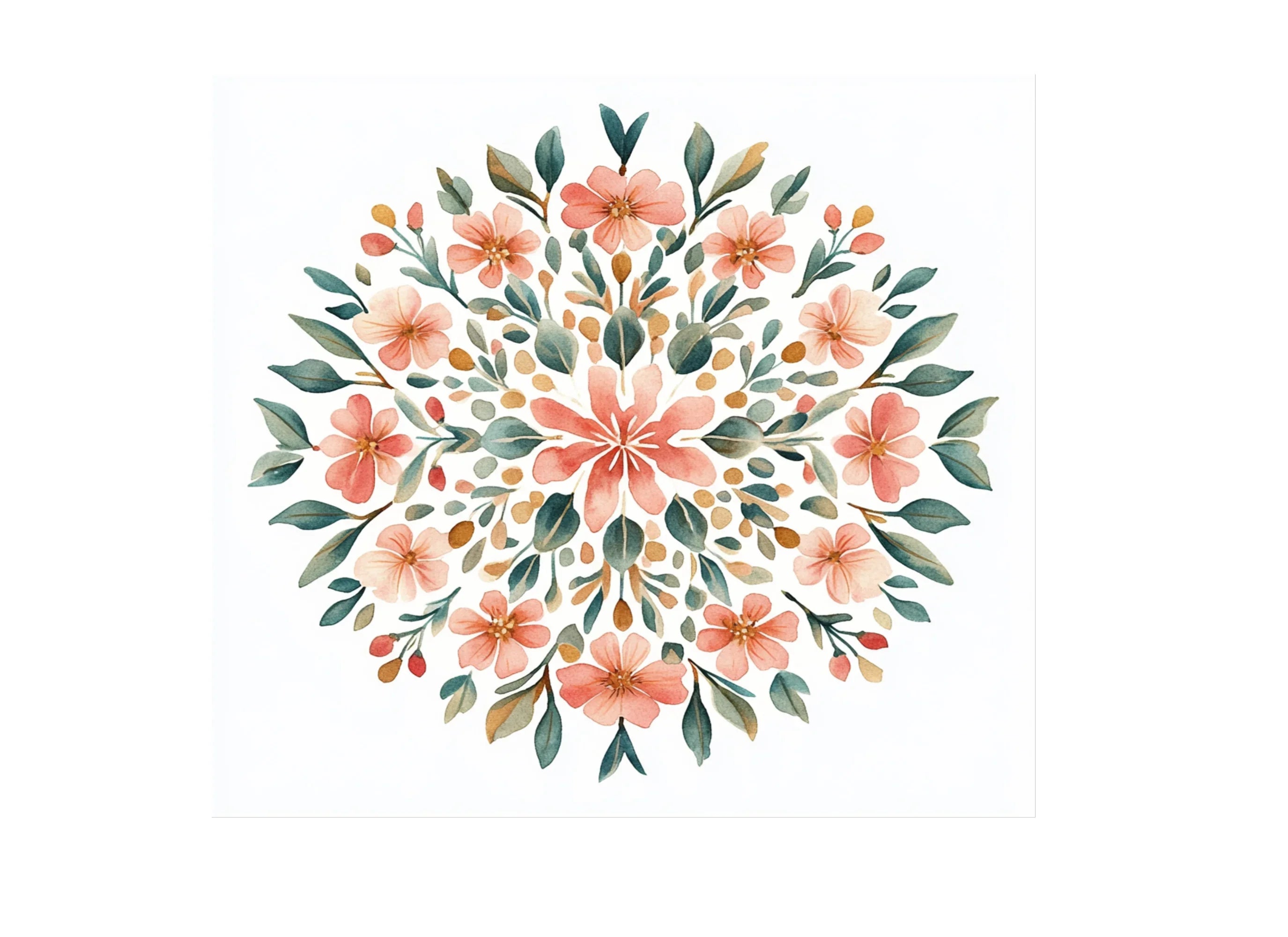 Elegant Floral Mandala Clipart Bundle