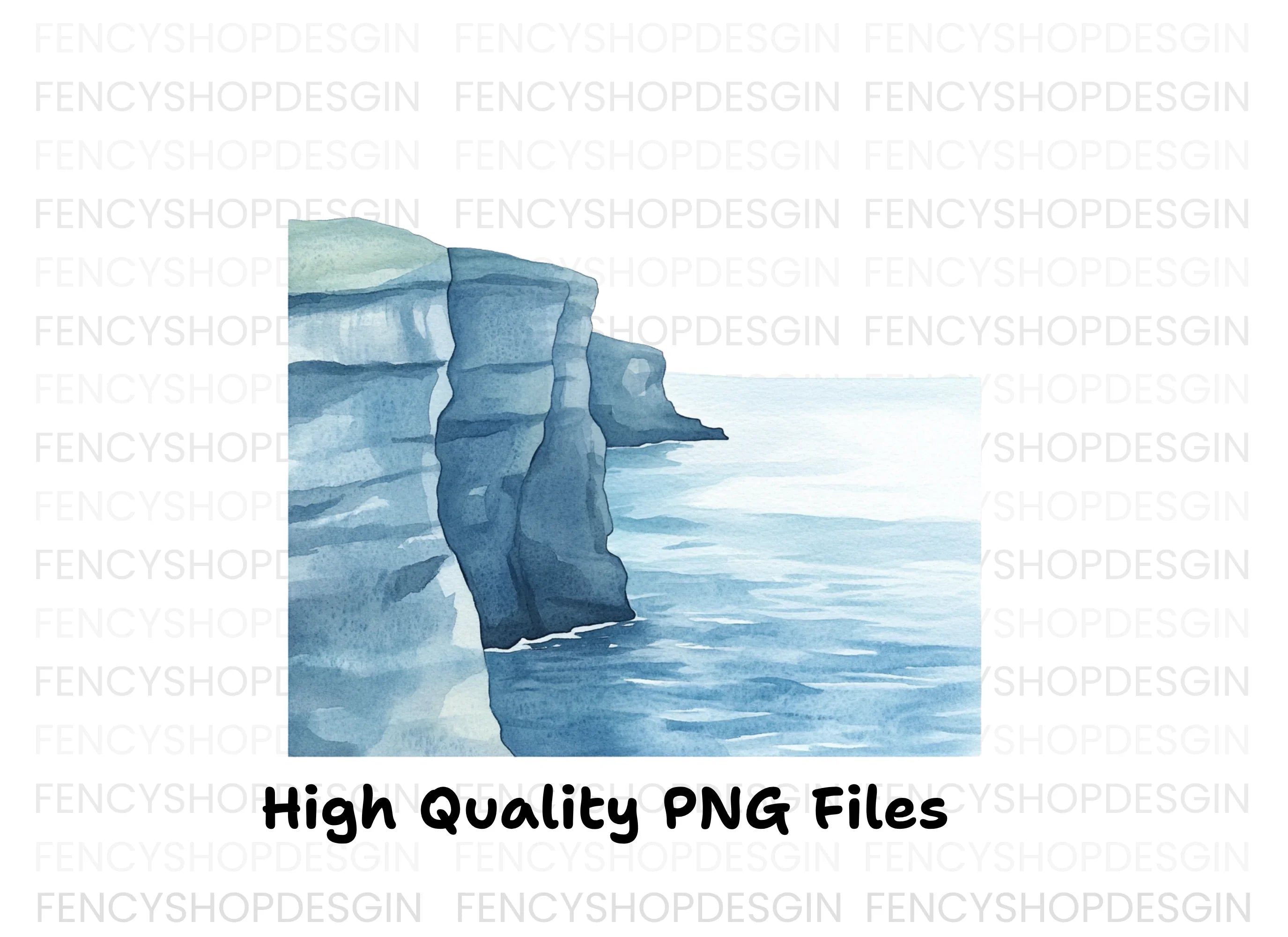 Ocean Cliff Clipart Bundle