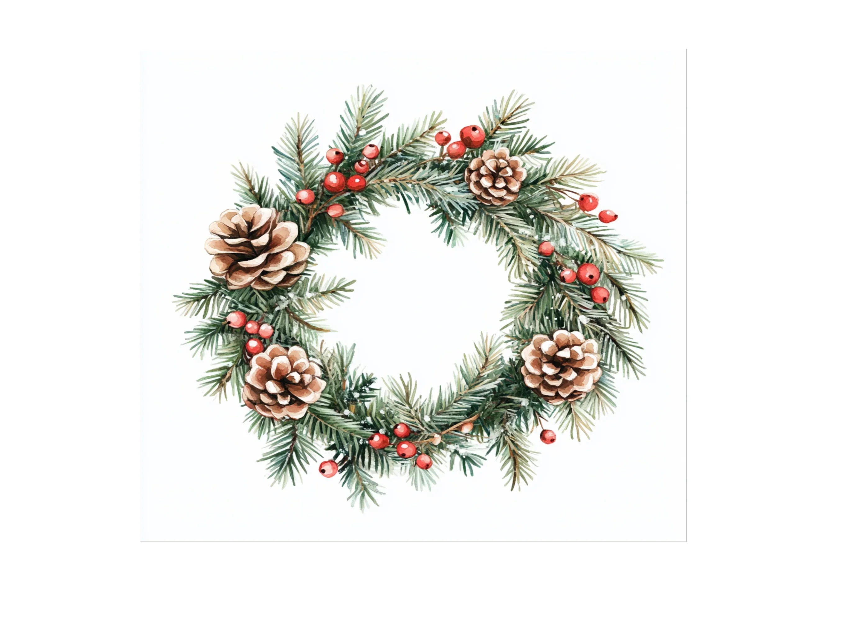 Christmas Wreaths Clipart Bundle