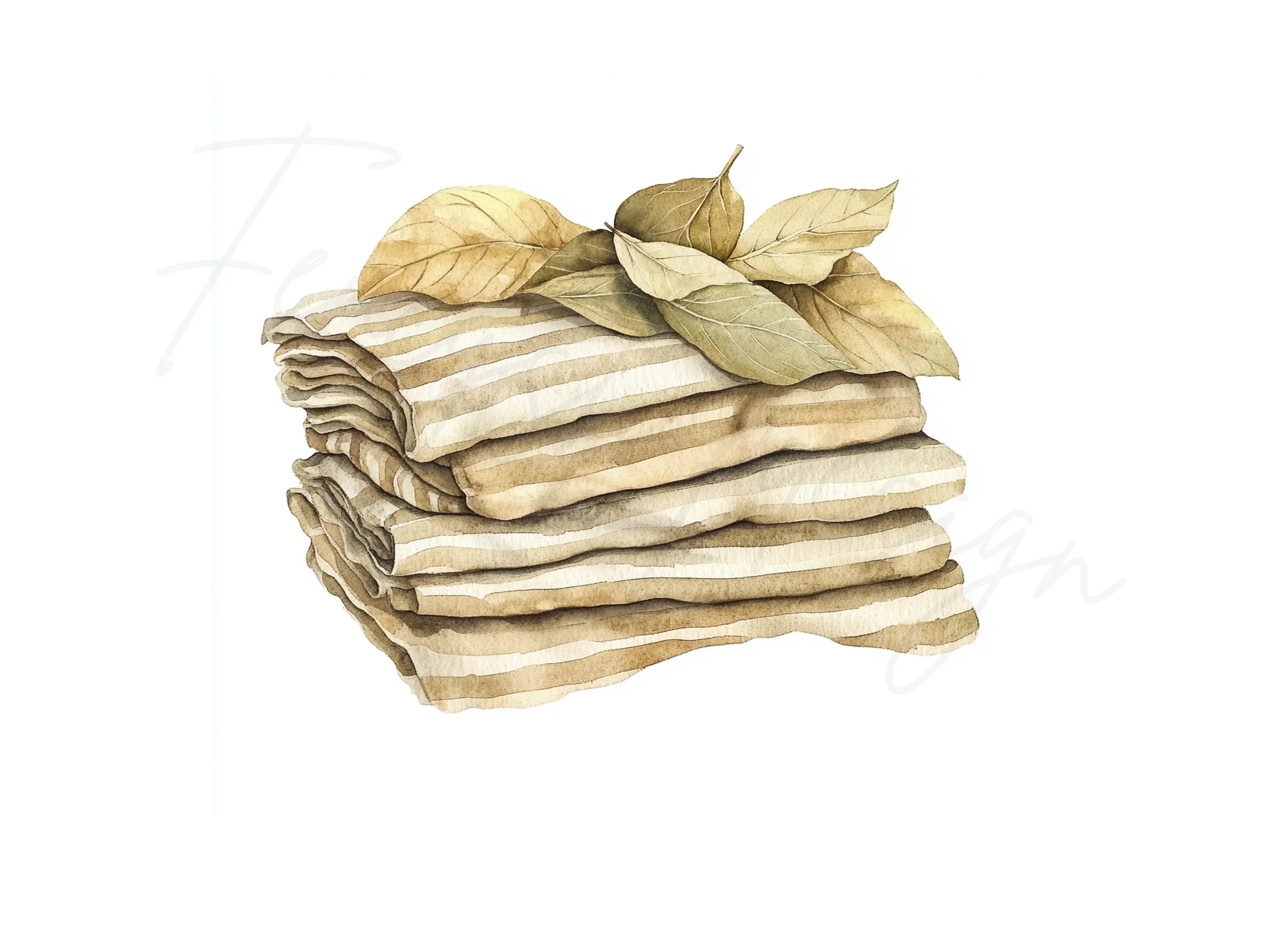 Folded Fabric Botanical Clipart Bundle