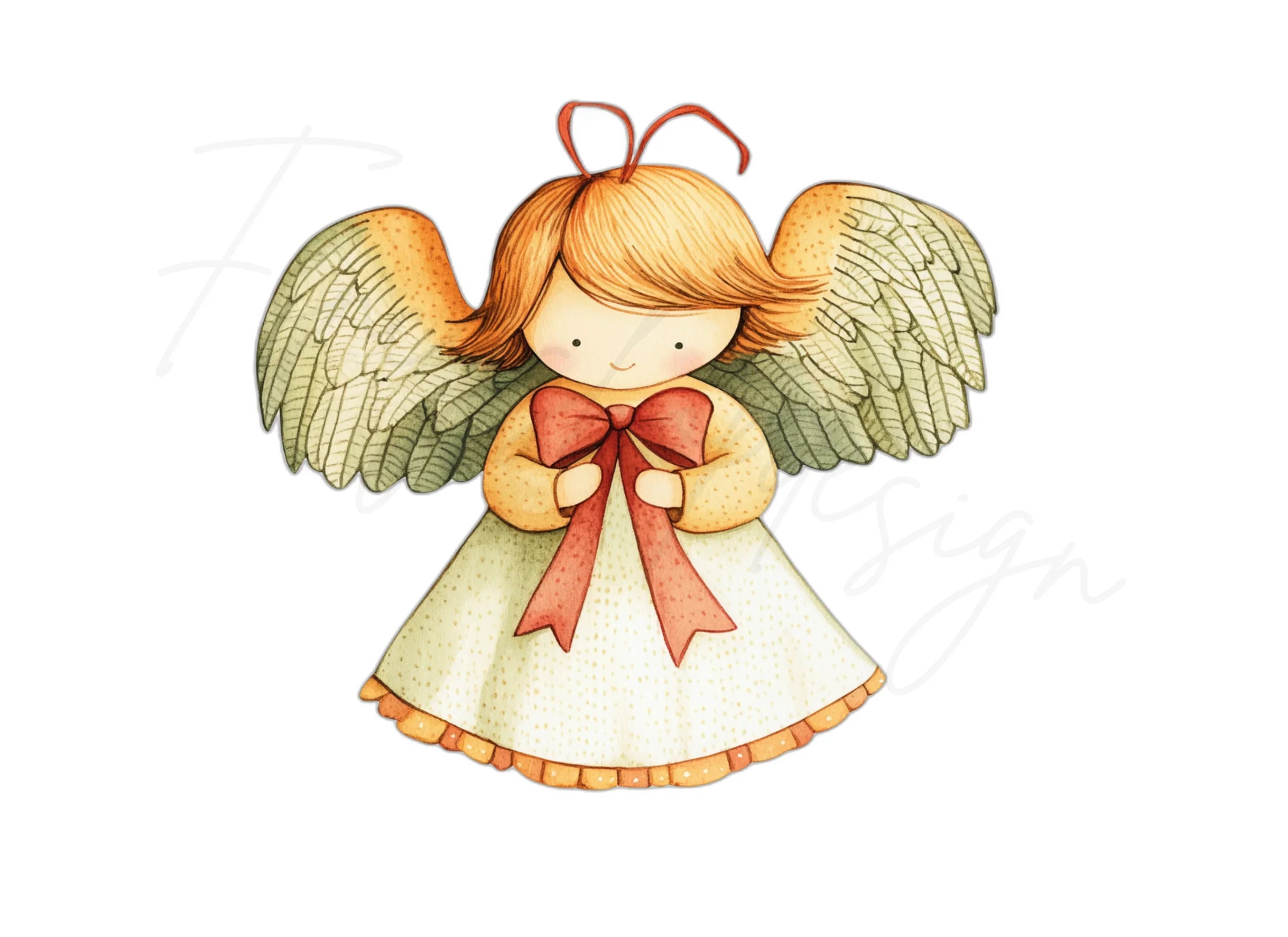Charming Christmas Angel Clipart Bundle