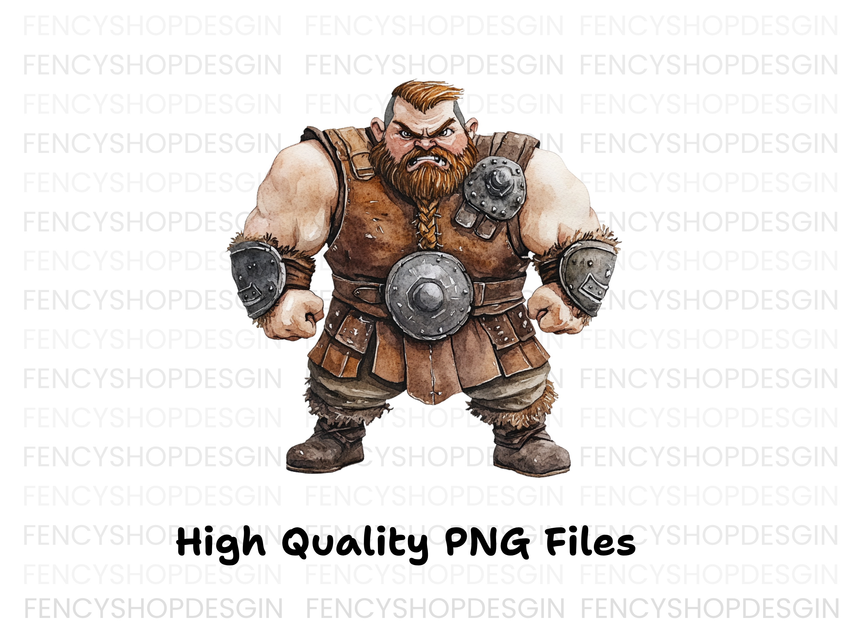 Dwarf Warrior Fantasy Characters Clipart Bundle