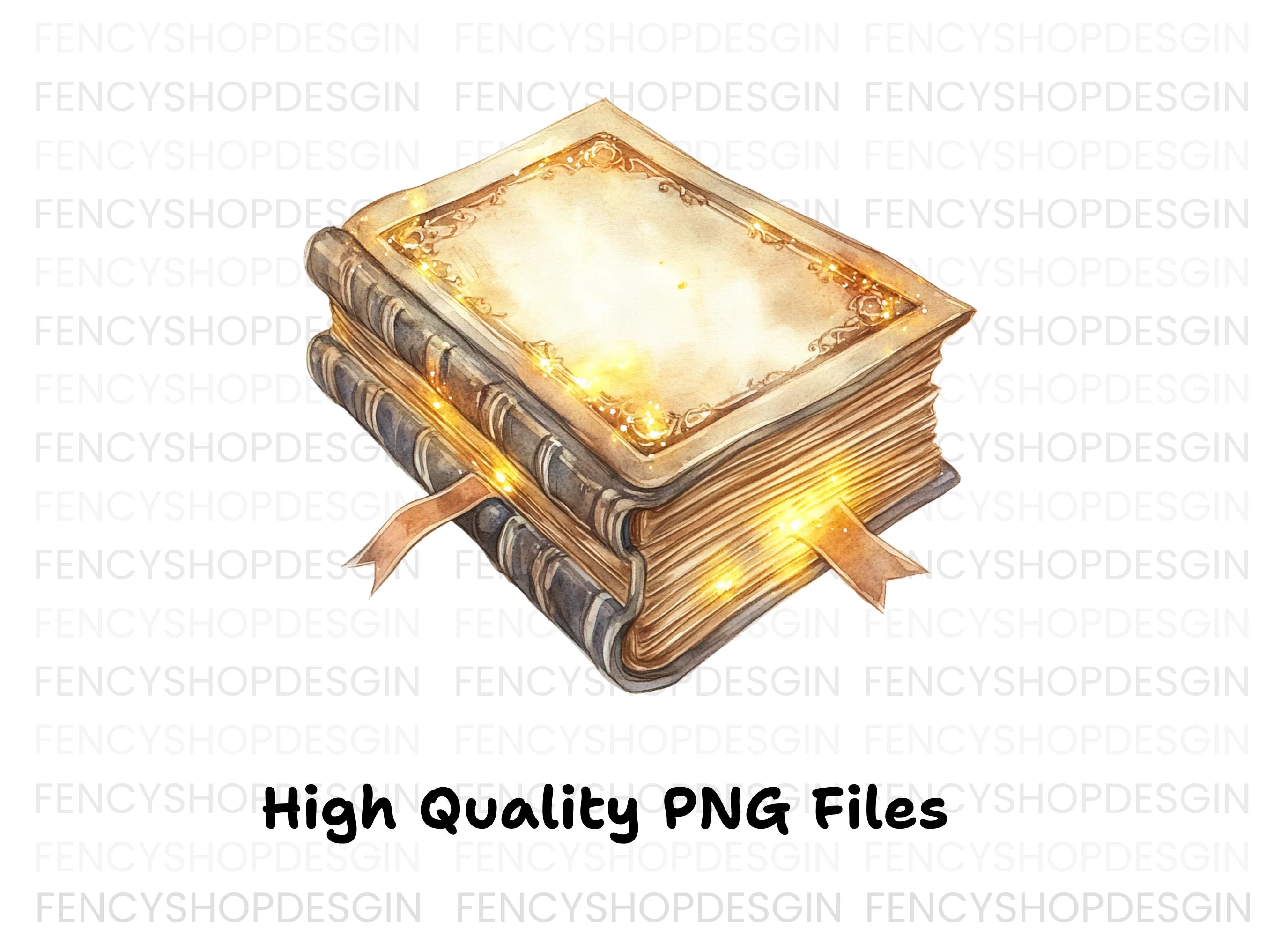 Magical Stack of Books Clipart Bundle