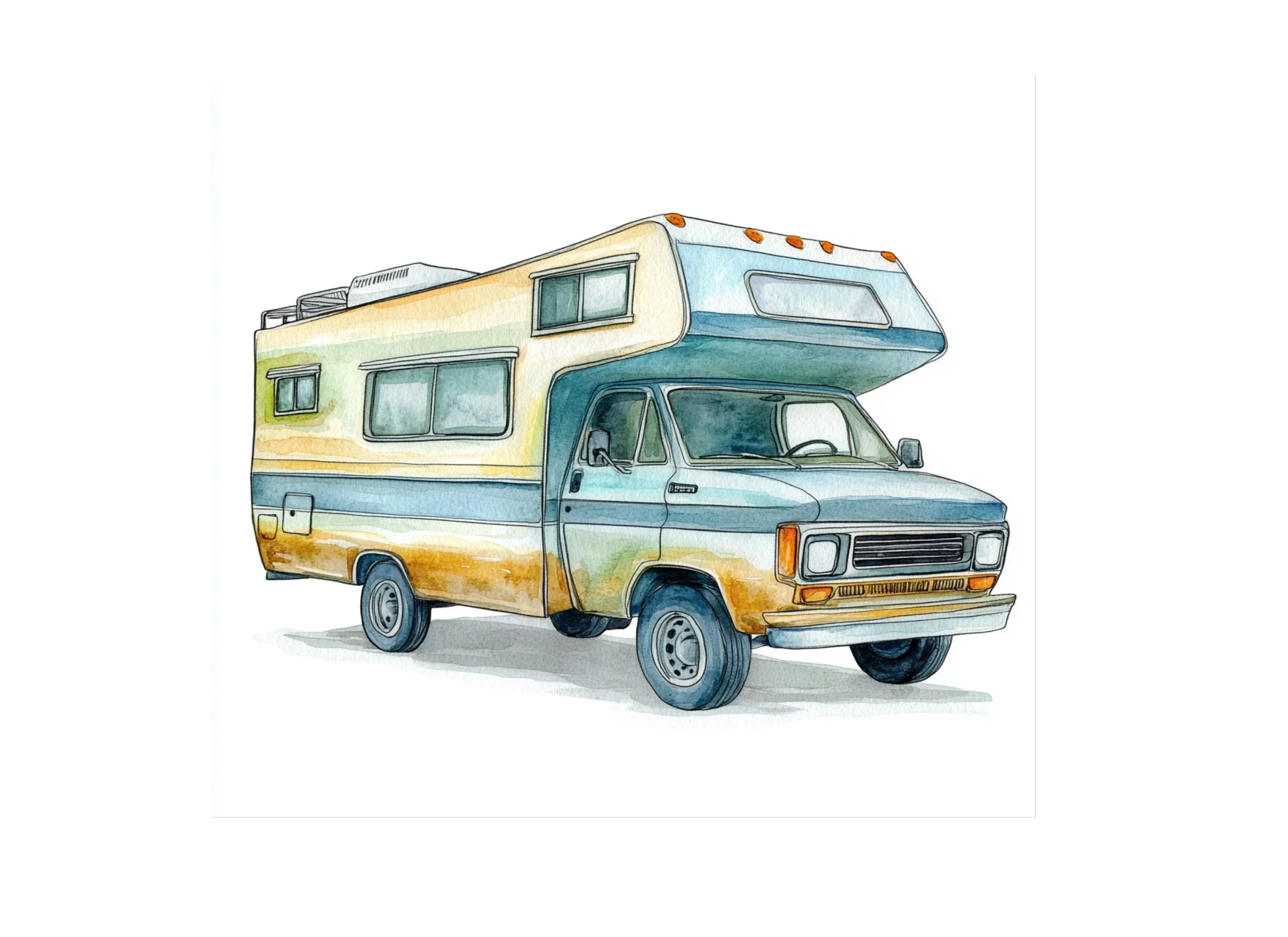 Retro RV and Trailer Clipart Bundle