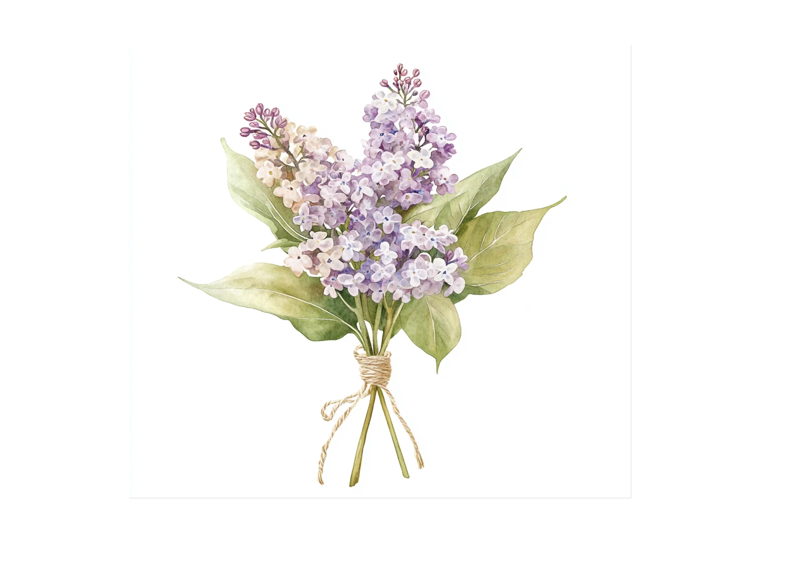 Charming Lilac Bouquets Clipart Bundle
