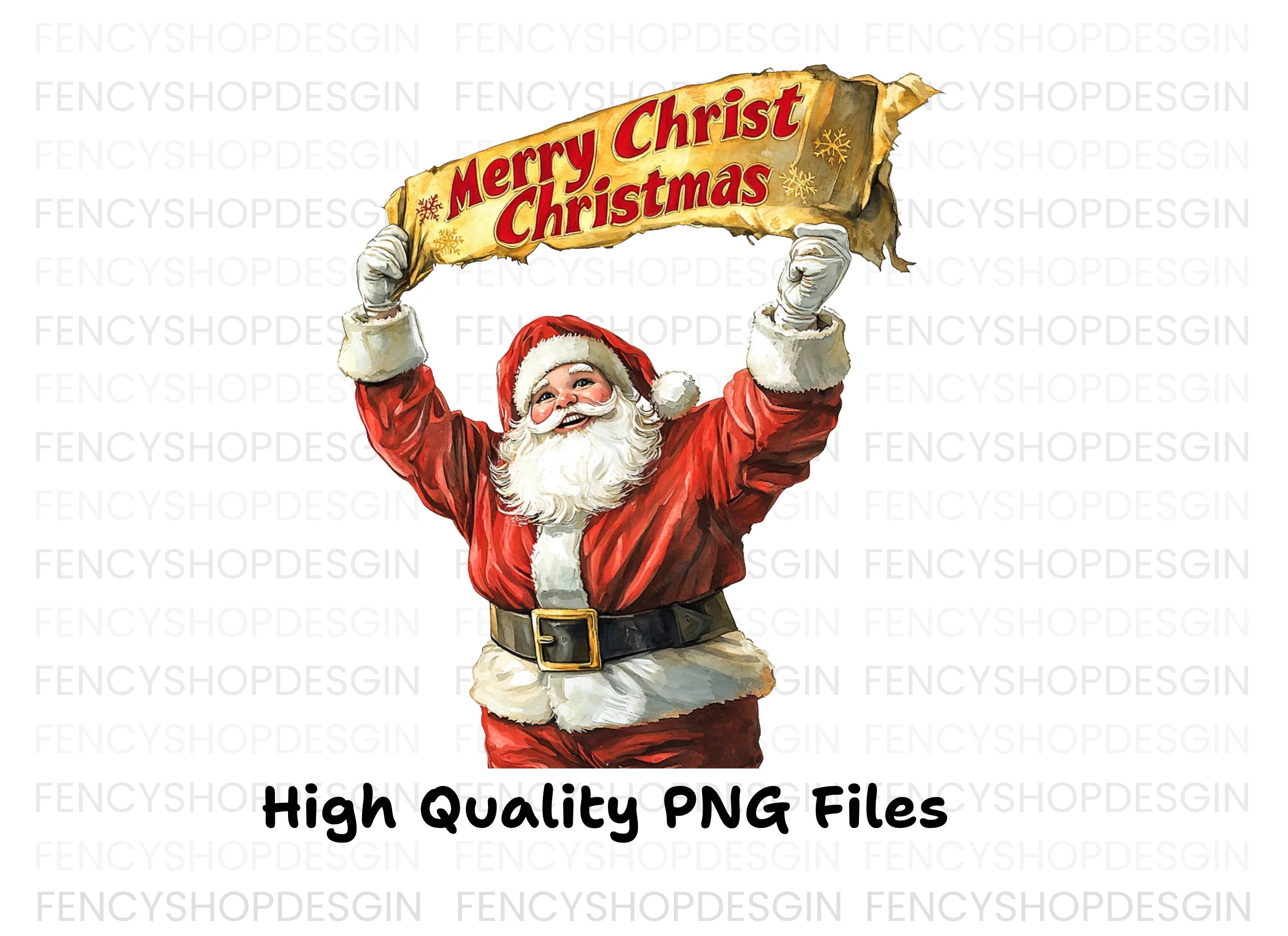Merry Christmas Santa Claus Clipart Bundle