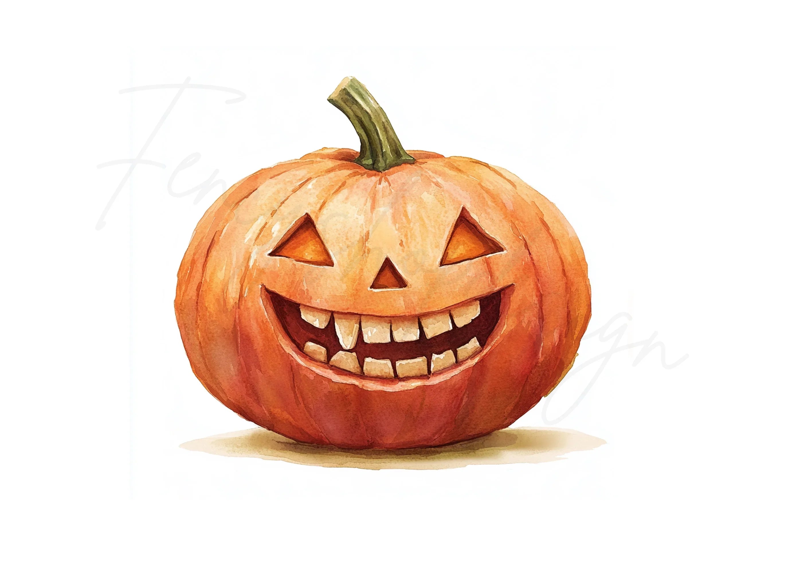 Funny Jack-O'-Lantern Faces Clipart Bundle