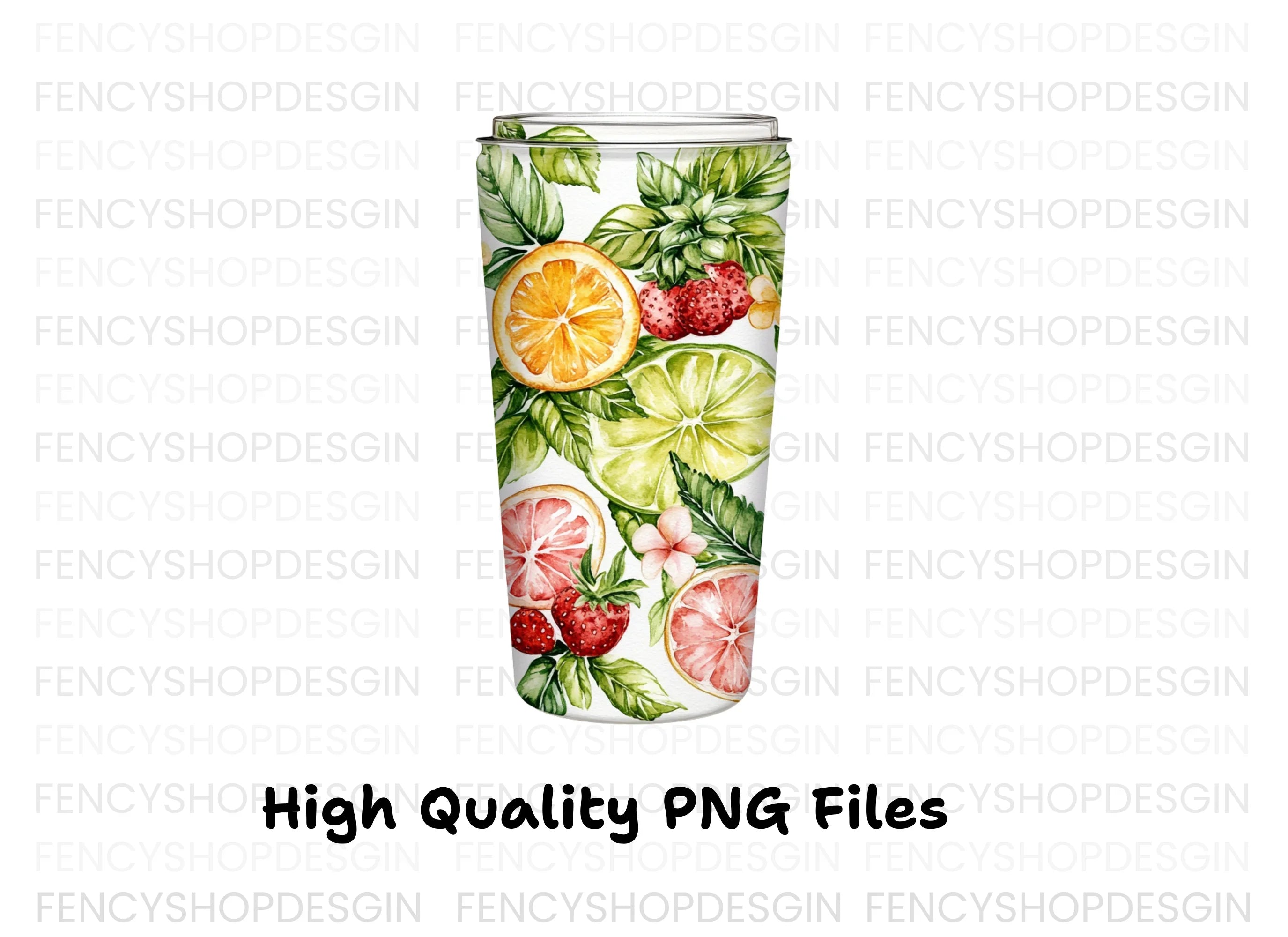 Citrus Berry Tumbler Clipart Bundle