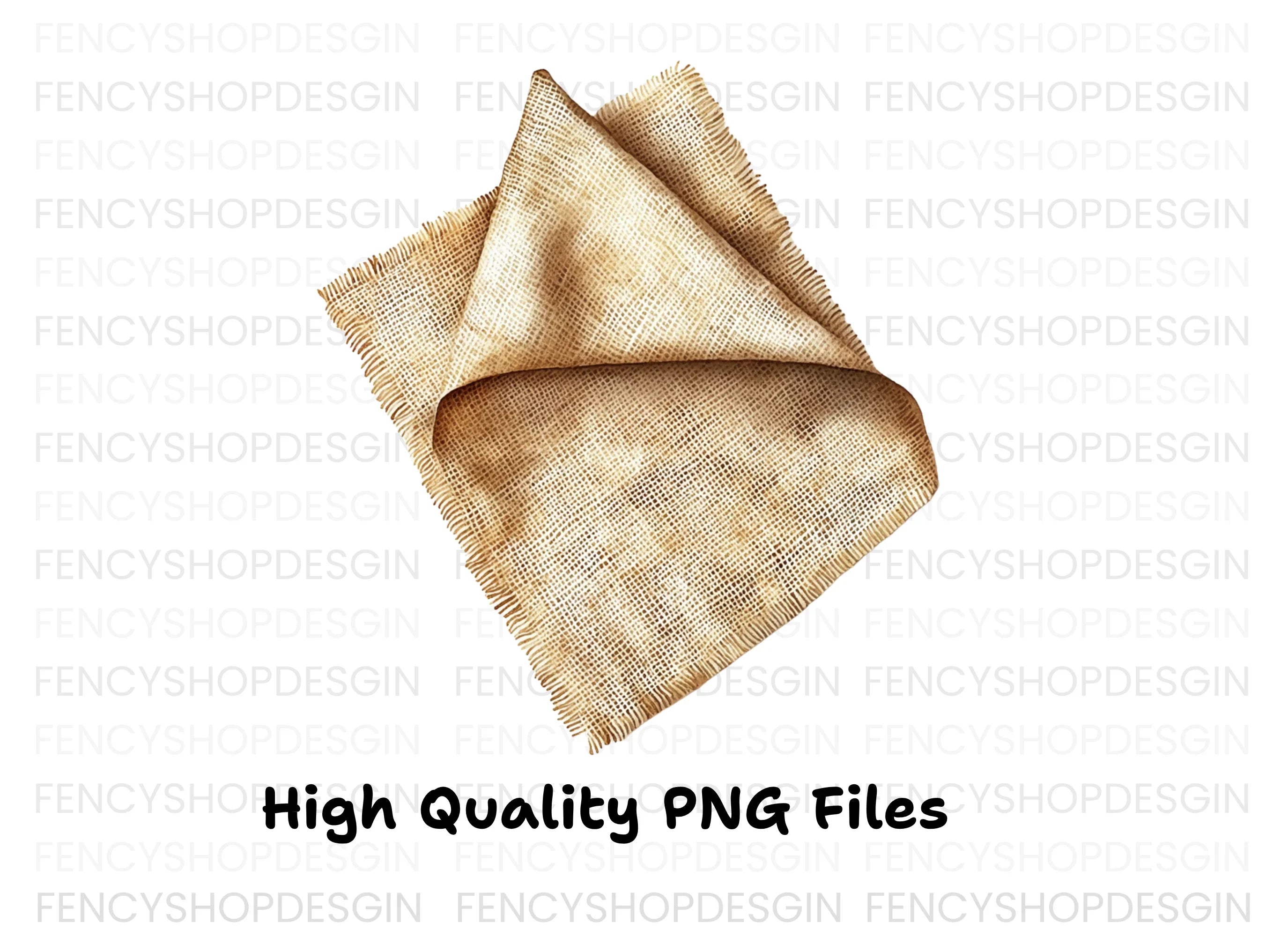 Rustic Burlap Fabric Texture Clipart Bundle