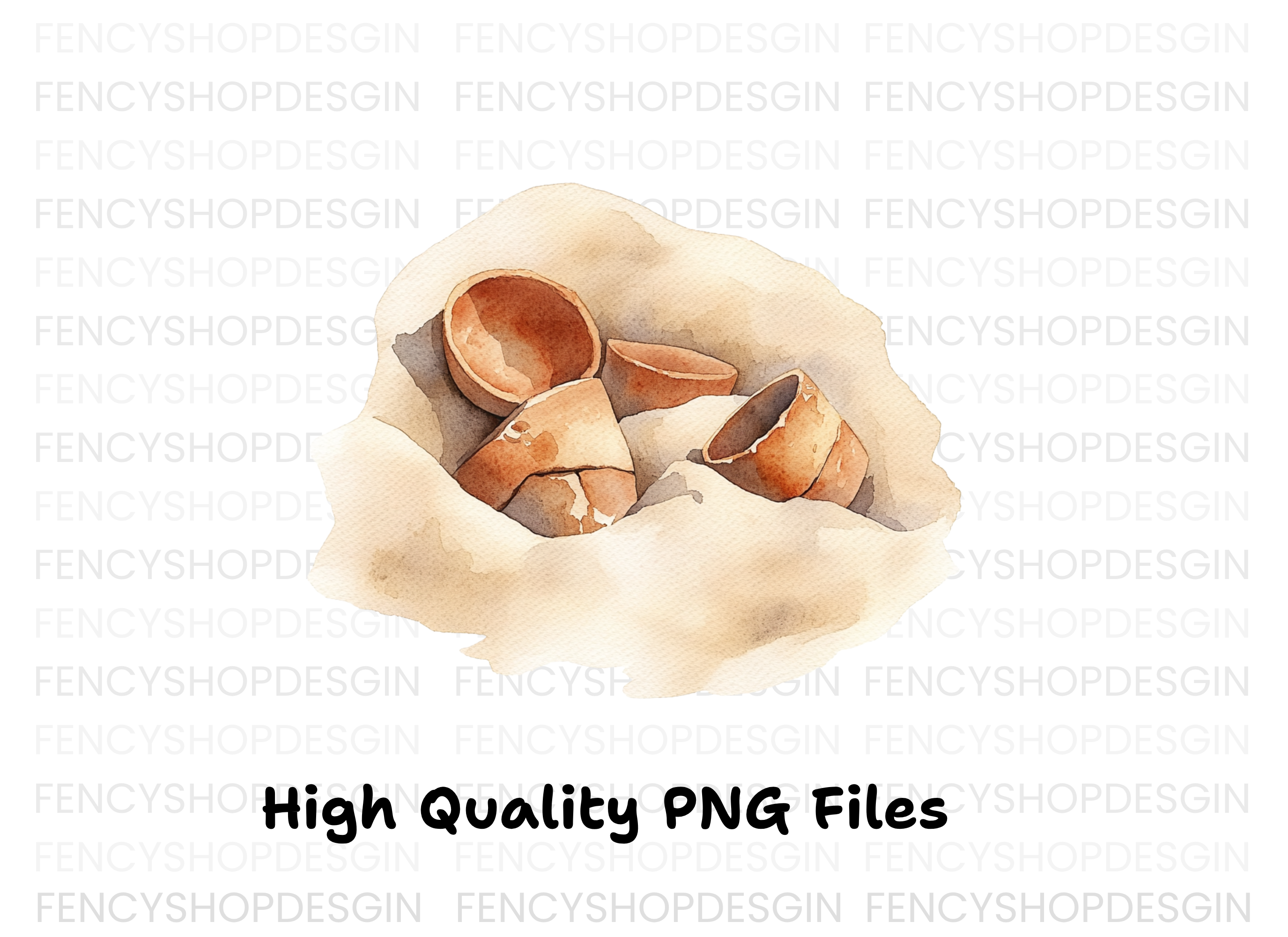 Ancient Pottery Shards Clipart Bundle