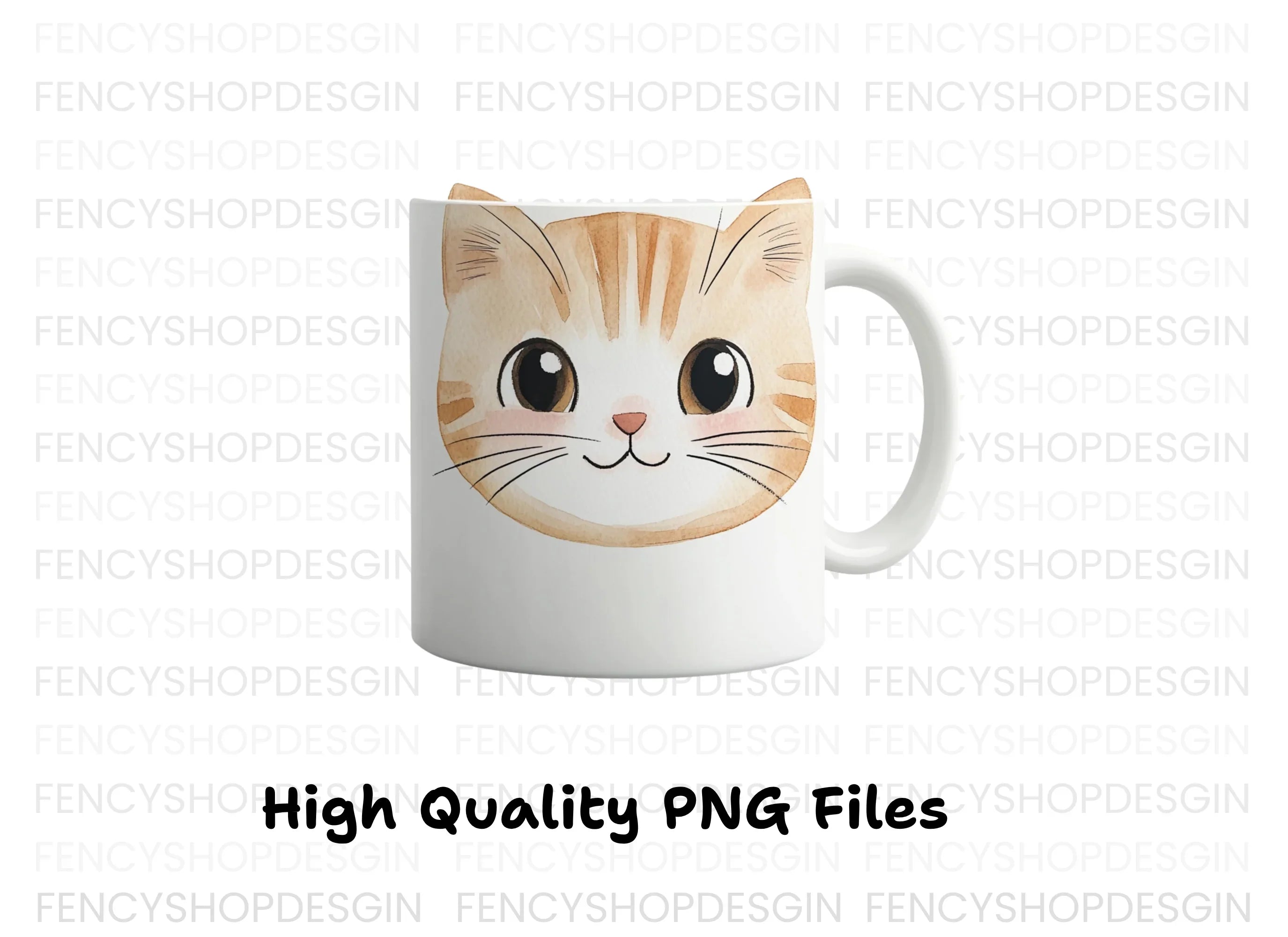 Cute Cat Face Clipart Bundle