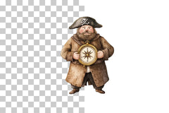 Pirate Captain Nautical Character Clipart Bundle - CraftNest - Digital Crafting and Art