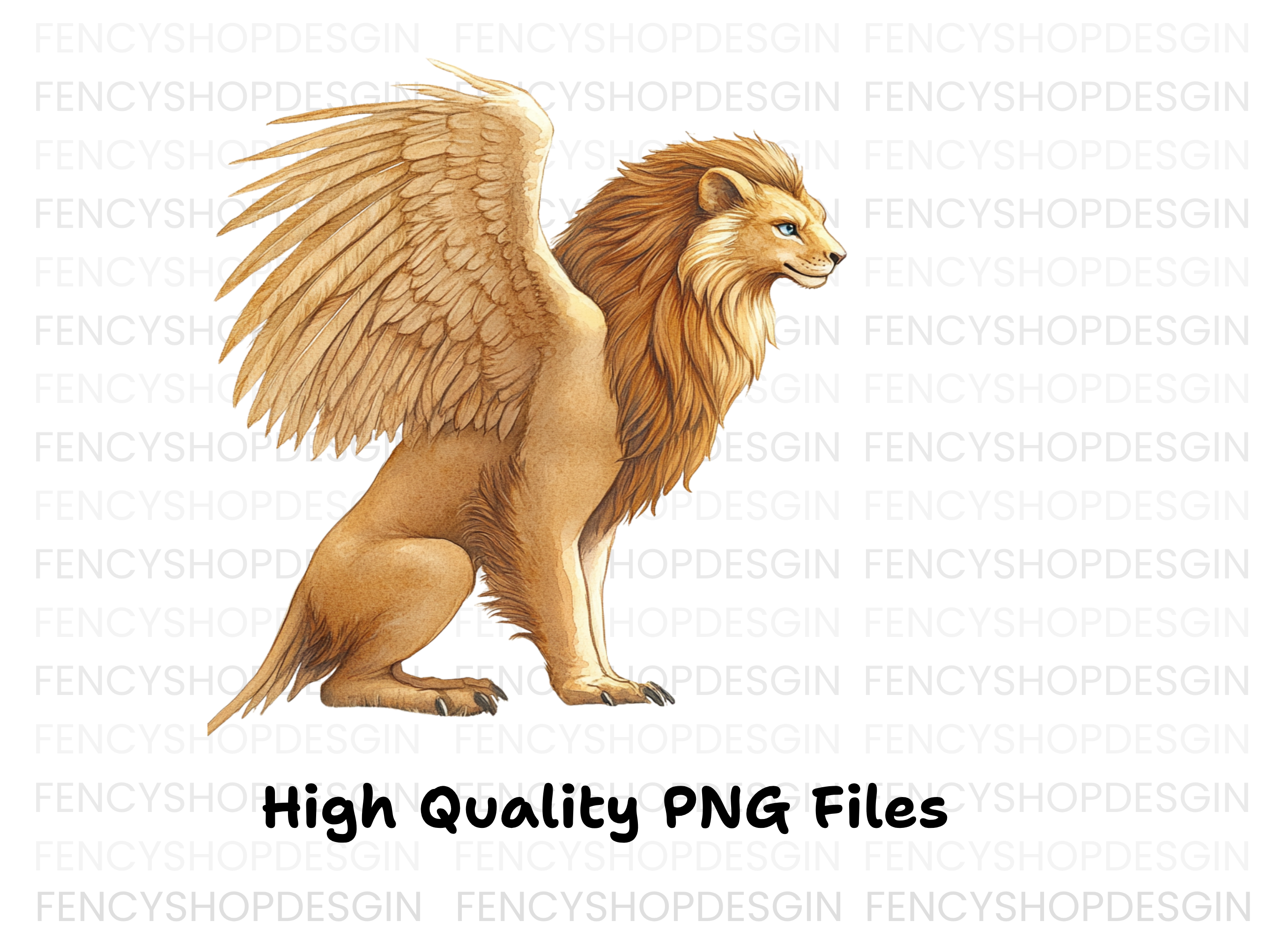 Mythical Winged Lion Clipart Bundle