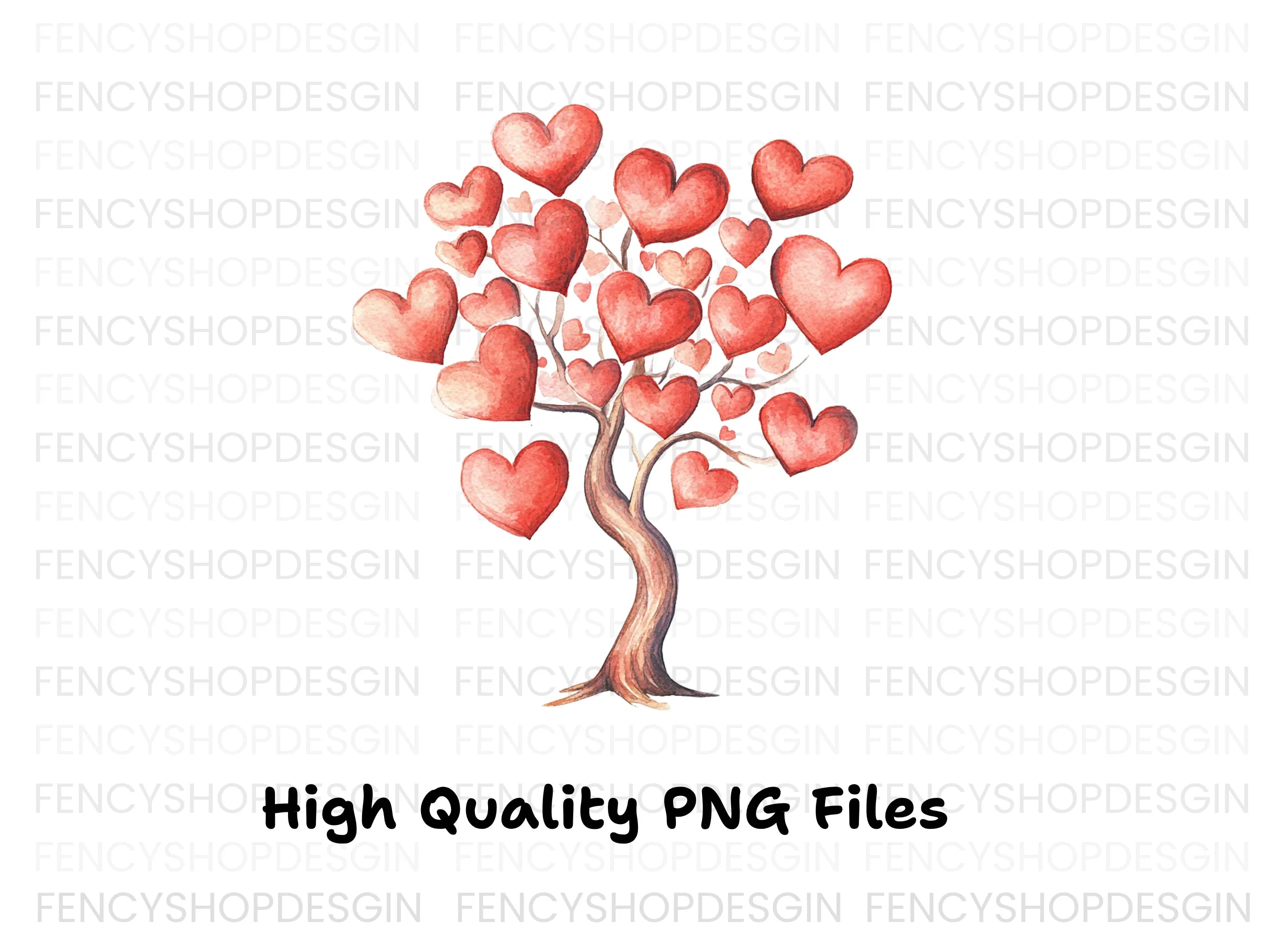 Heart Tree Clipart Bundle