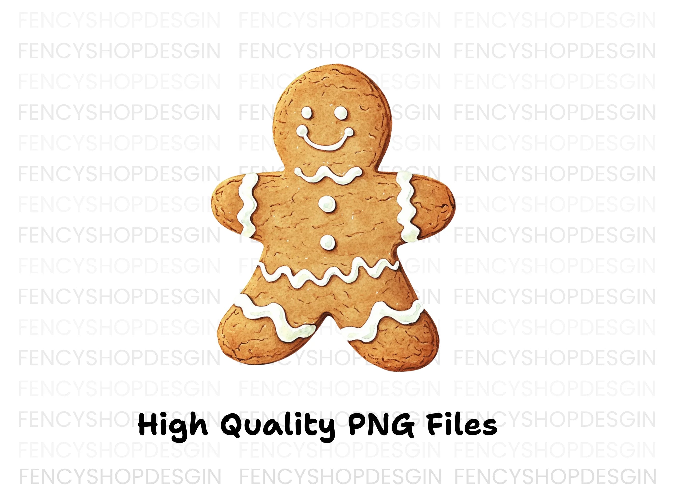 Cute Gingerbread Man and Woman Clipart Bundle