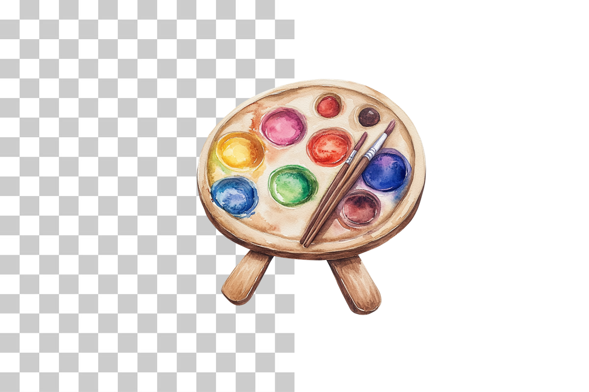 Artist Painter Palette Clipart Bundle