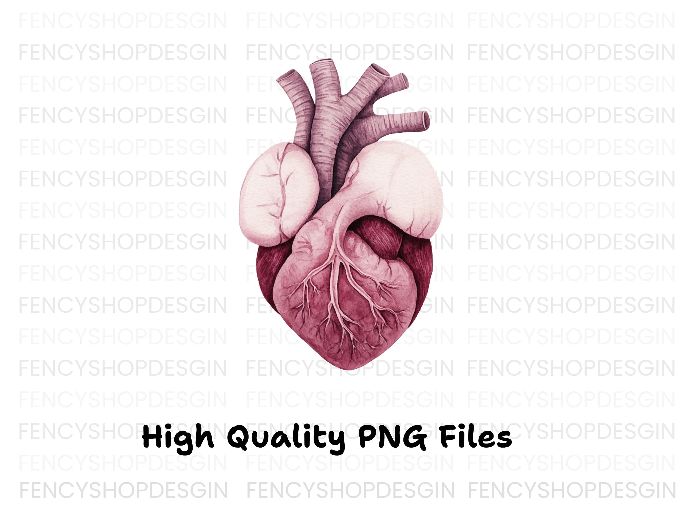 Realistic Human Heart Clipart Bundle