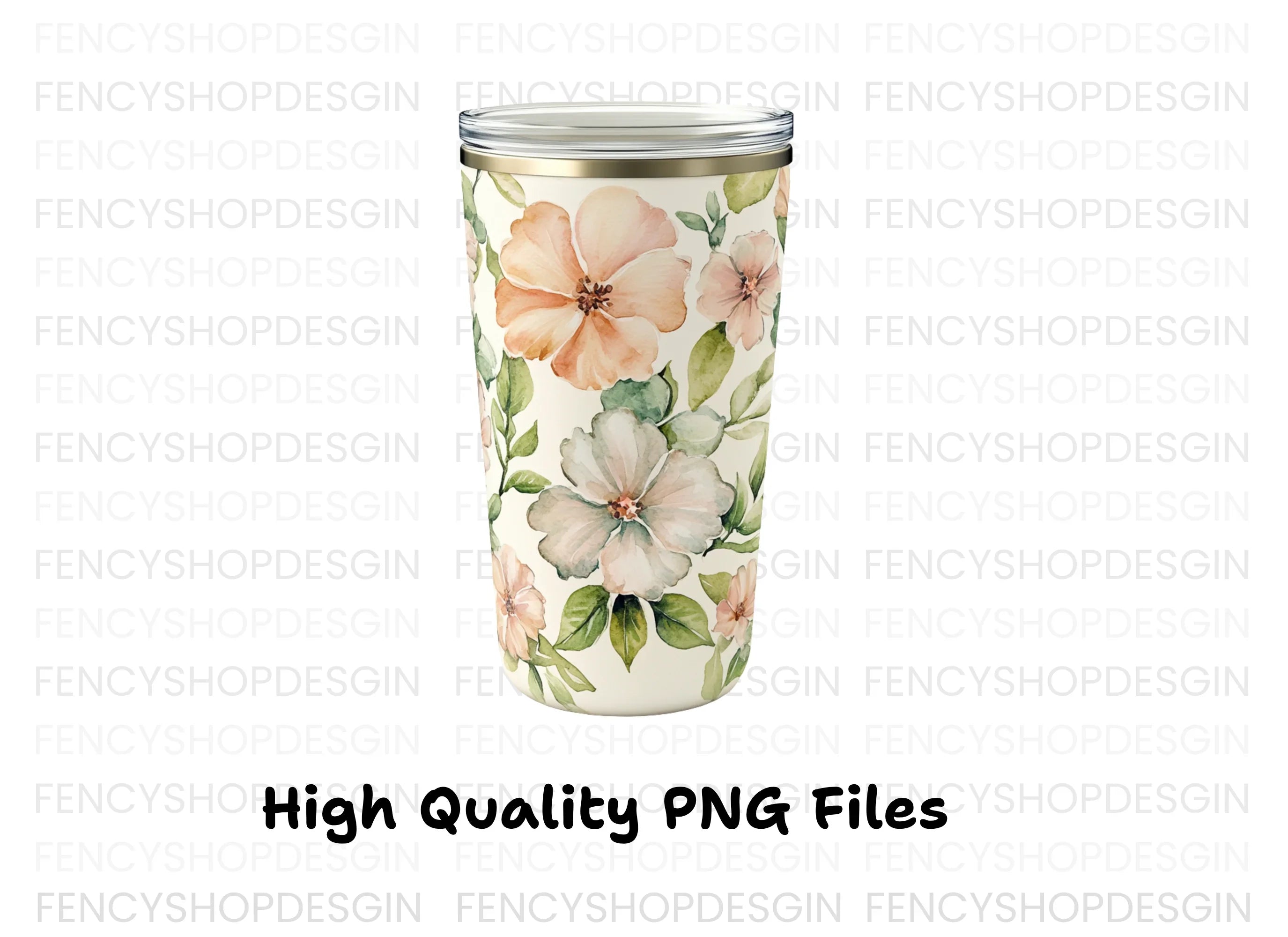 Floral Tumbler Clipart Bundle