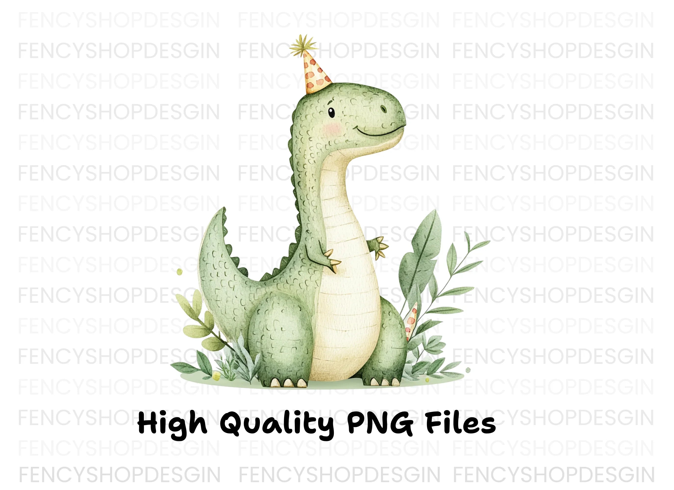 Cute Dinosaur Birthday Party Clipart Bundle