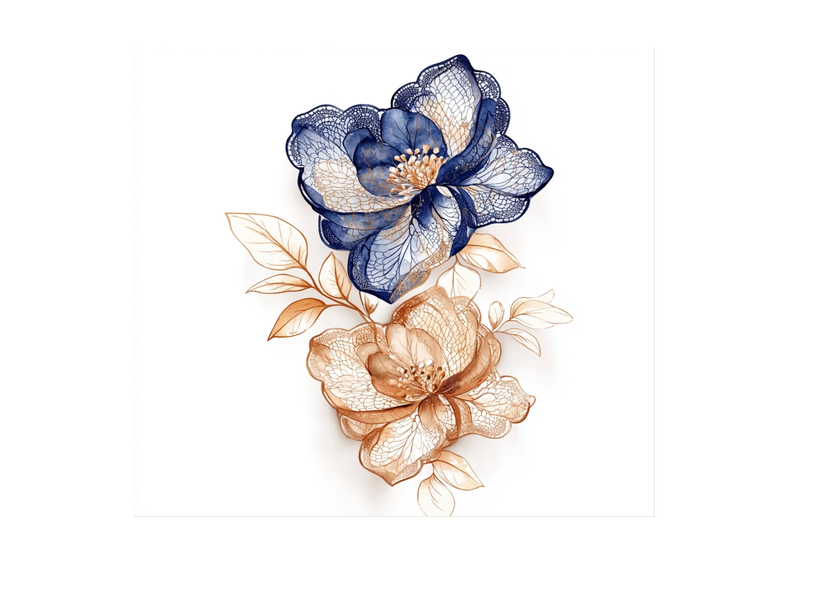 Elegant Lace Floral Clipart Bundle