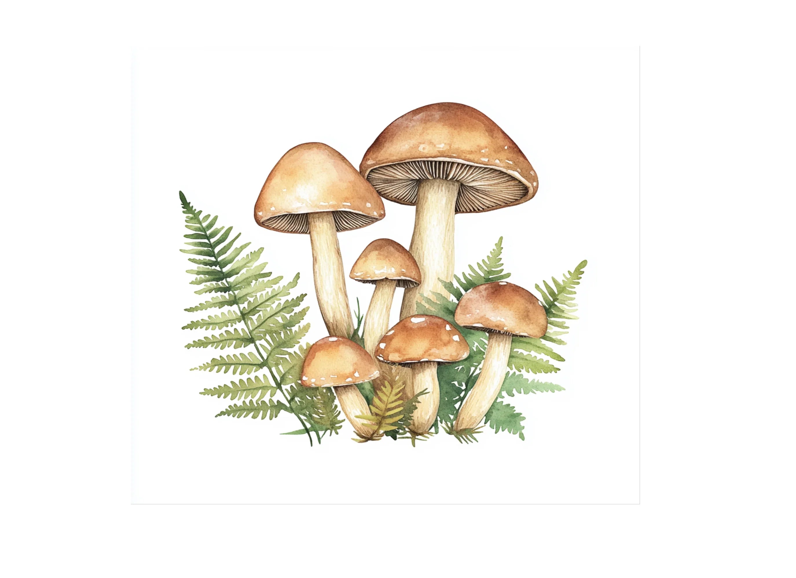 Autumn Forest Mushroom Clipart Bundle