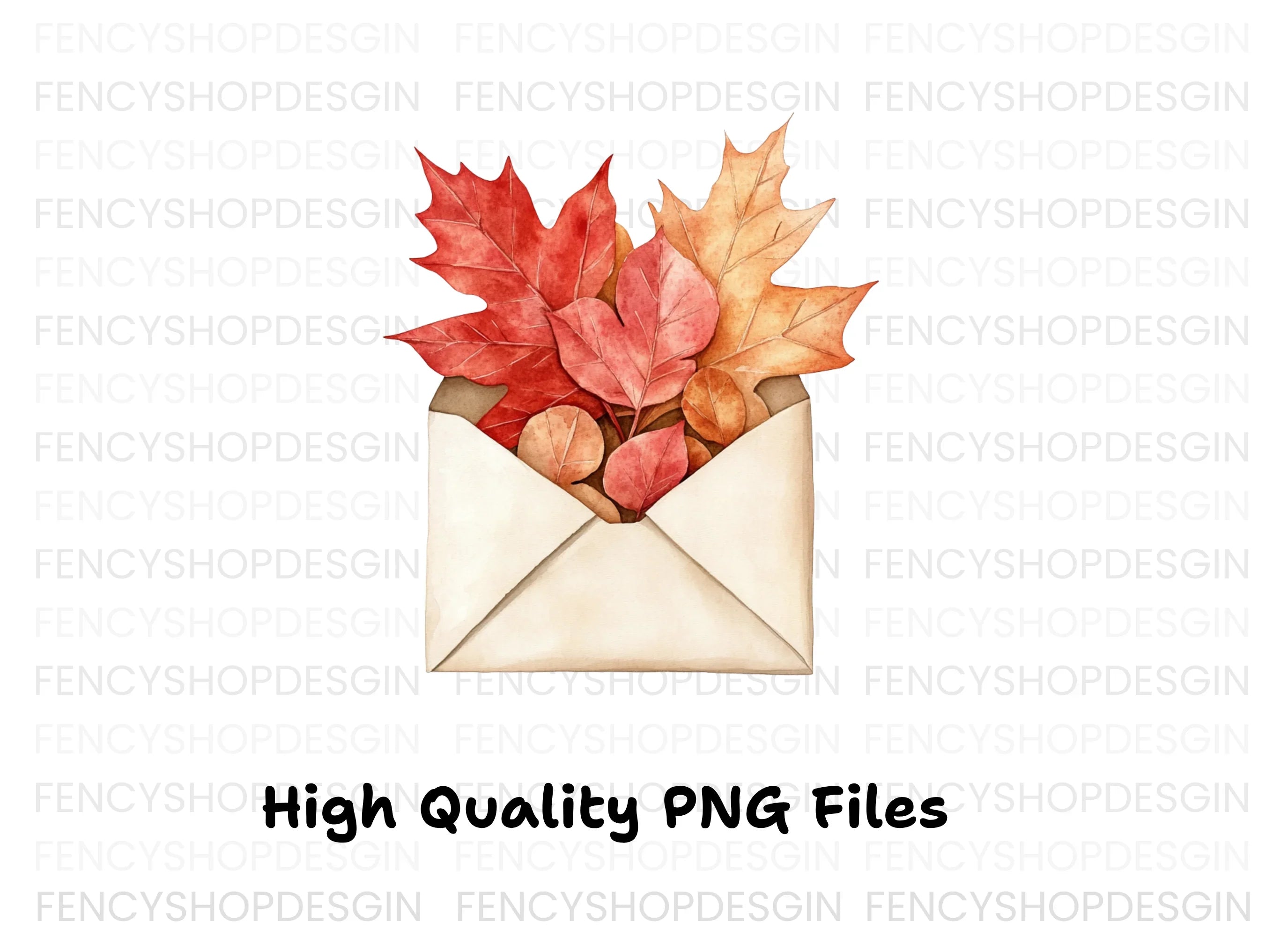 Autumn Leaves Envelopes Clipart Bundle