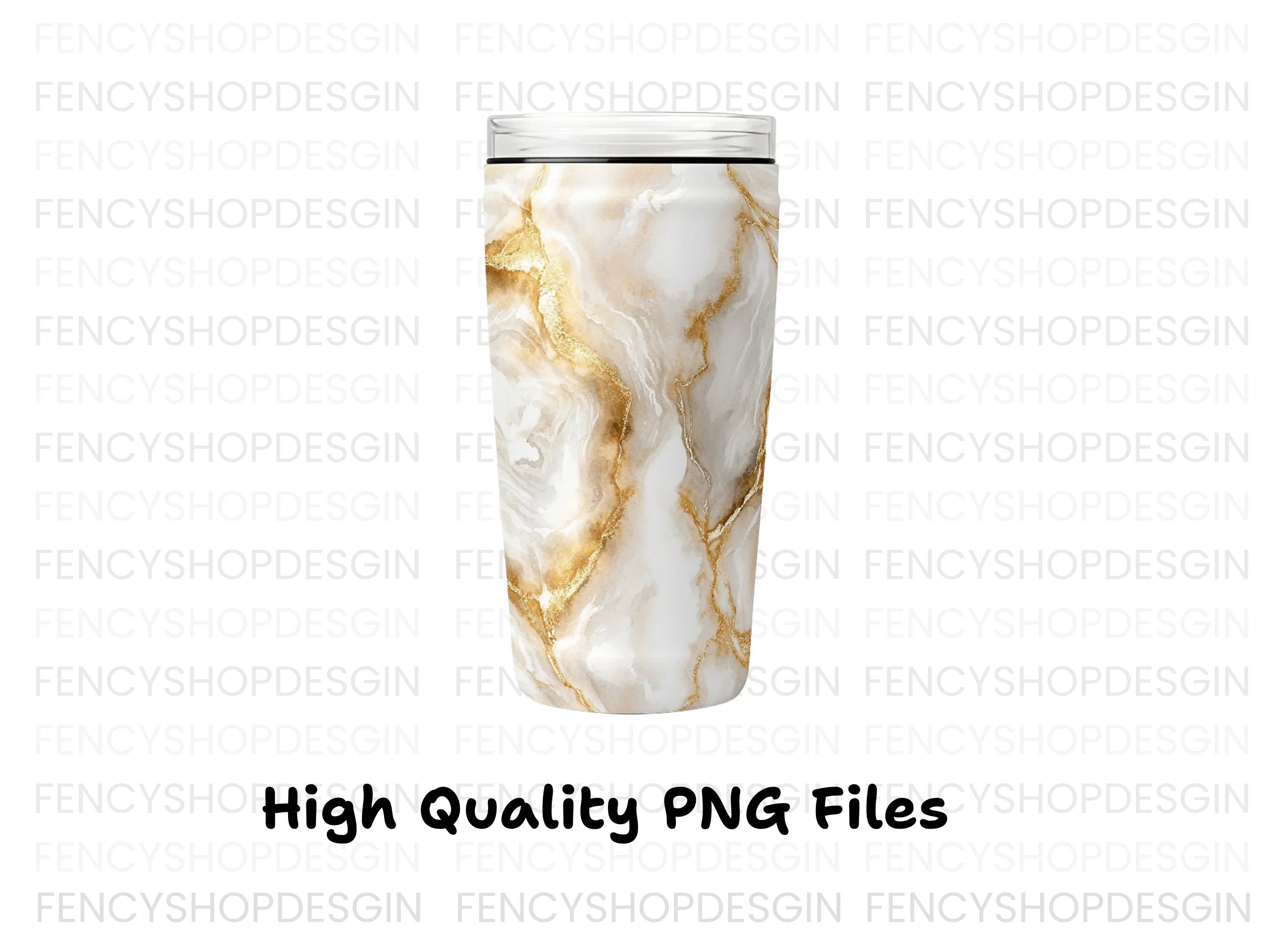 Gold Veined Marble Tumbler Clipart Bundle