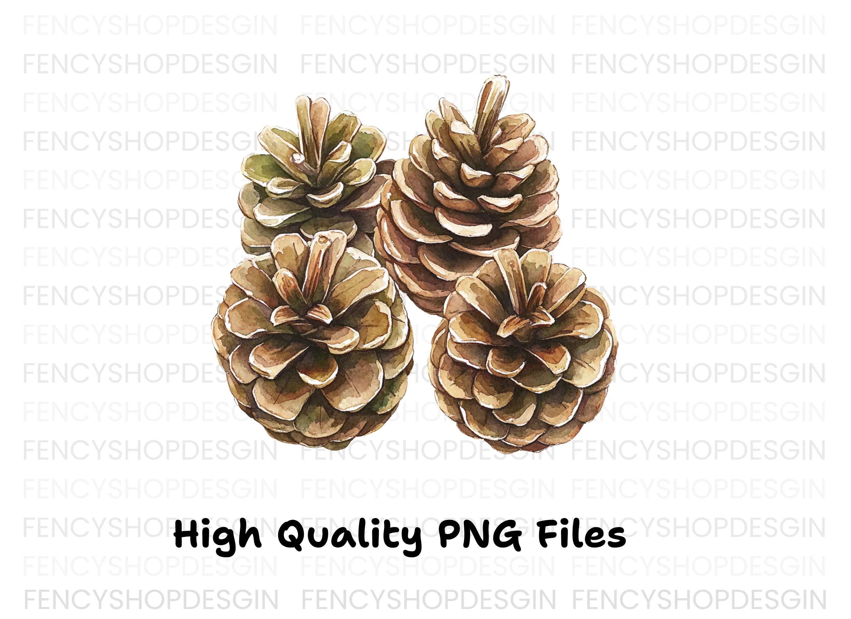 Pine Cones Clipart Bundle
