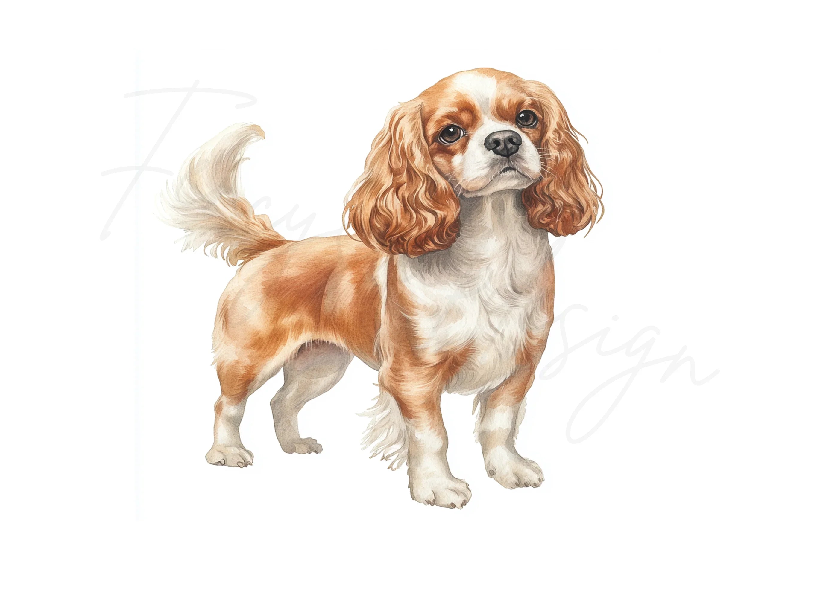 Cavalier King Charles Spaniel Clipart Bundle