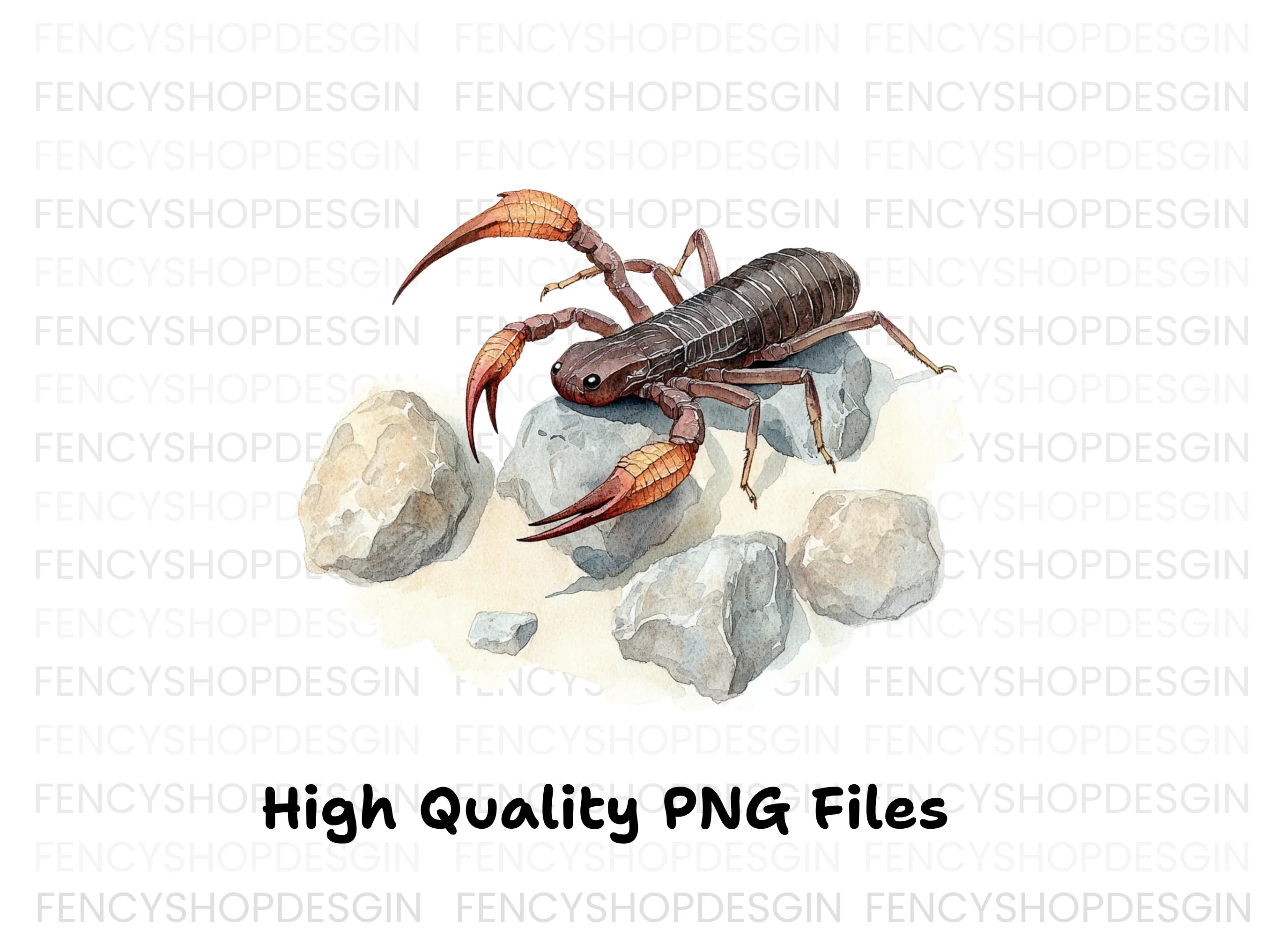 Scorpion on Rocks Clipart Bundle