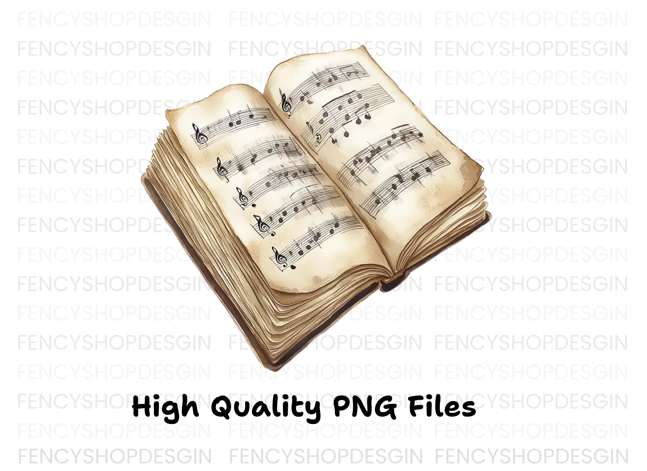 Vintage Music Book Clipart Bundle