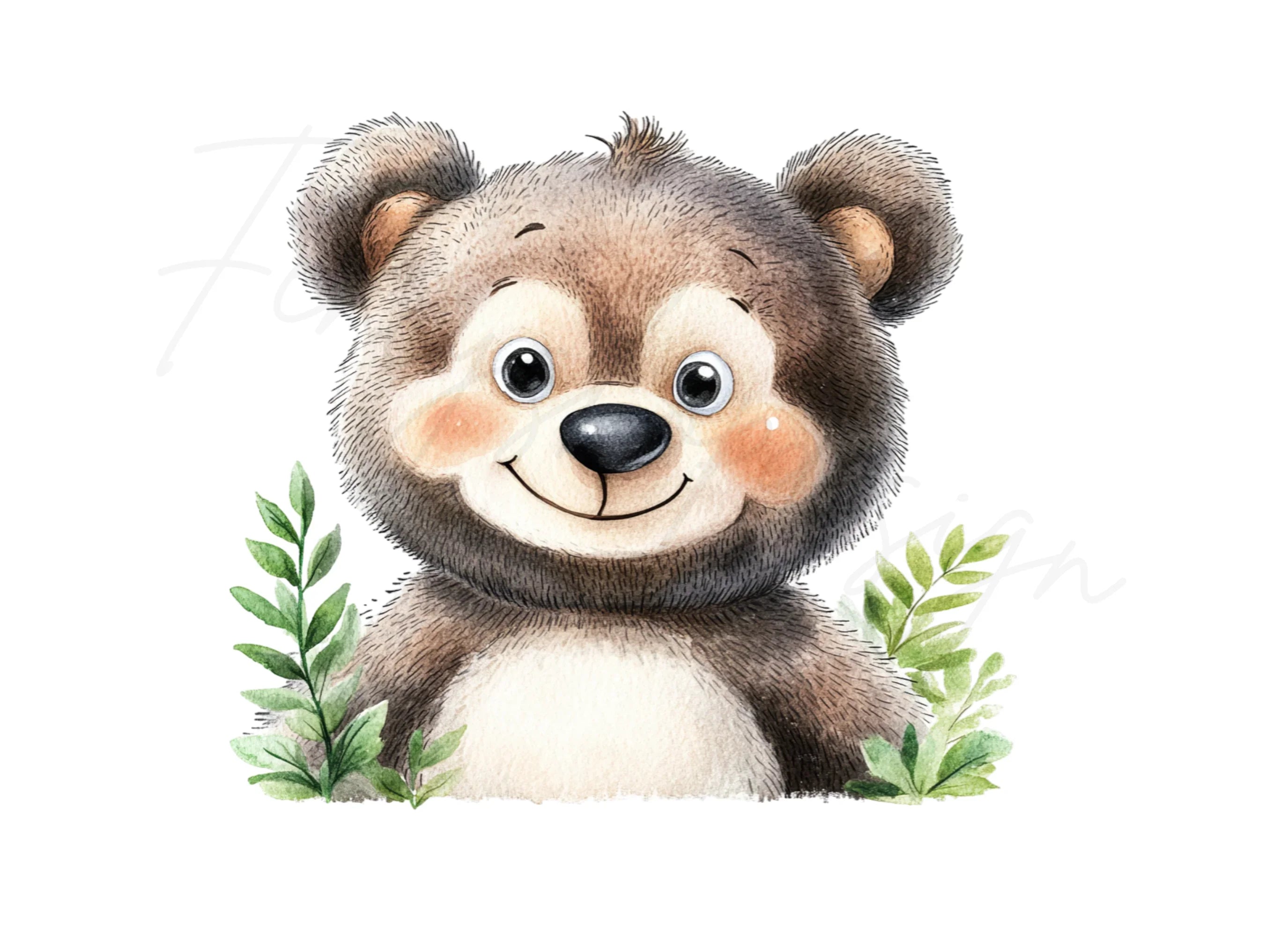 Cute Bear Head Clipart Bundle