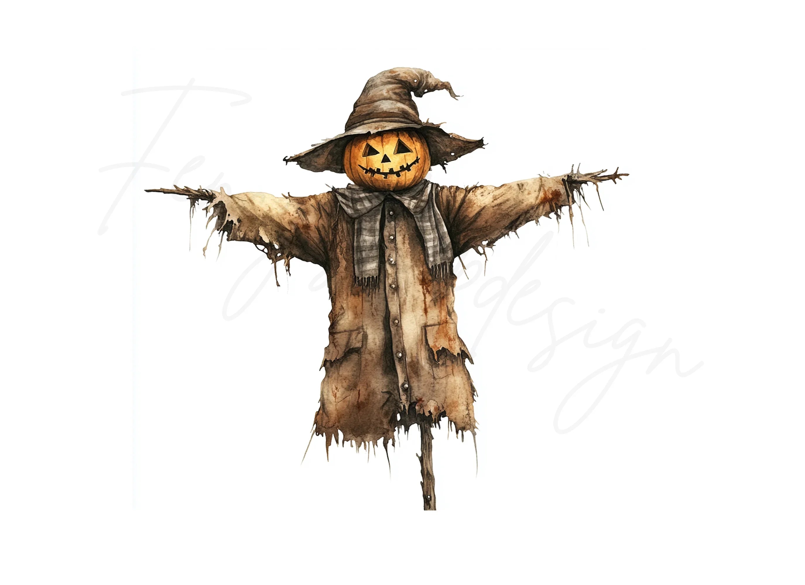 Halloween Scarecrow Clipart Bundle