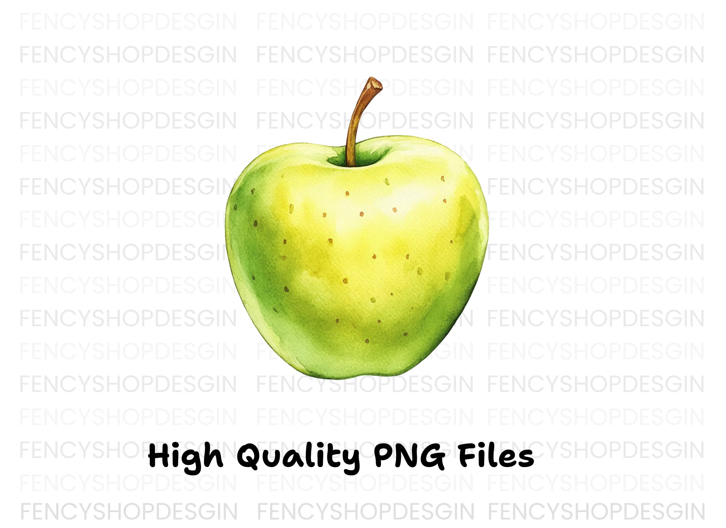 Green Apple Clipart Bundle