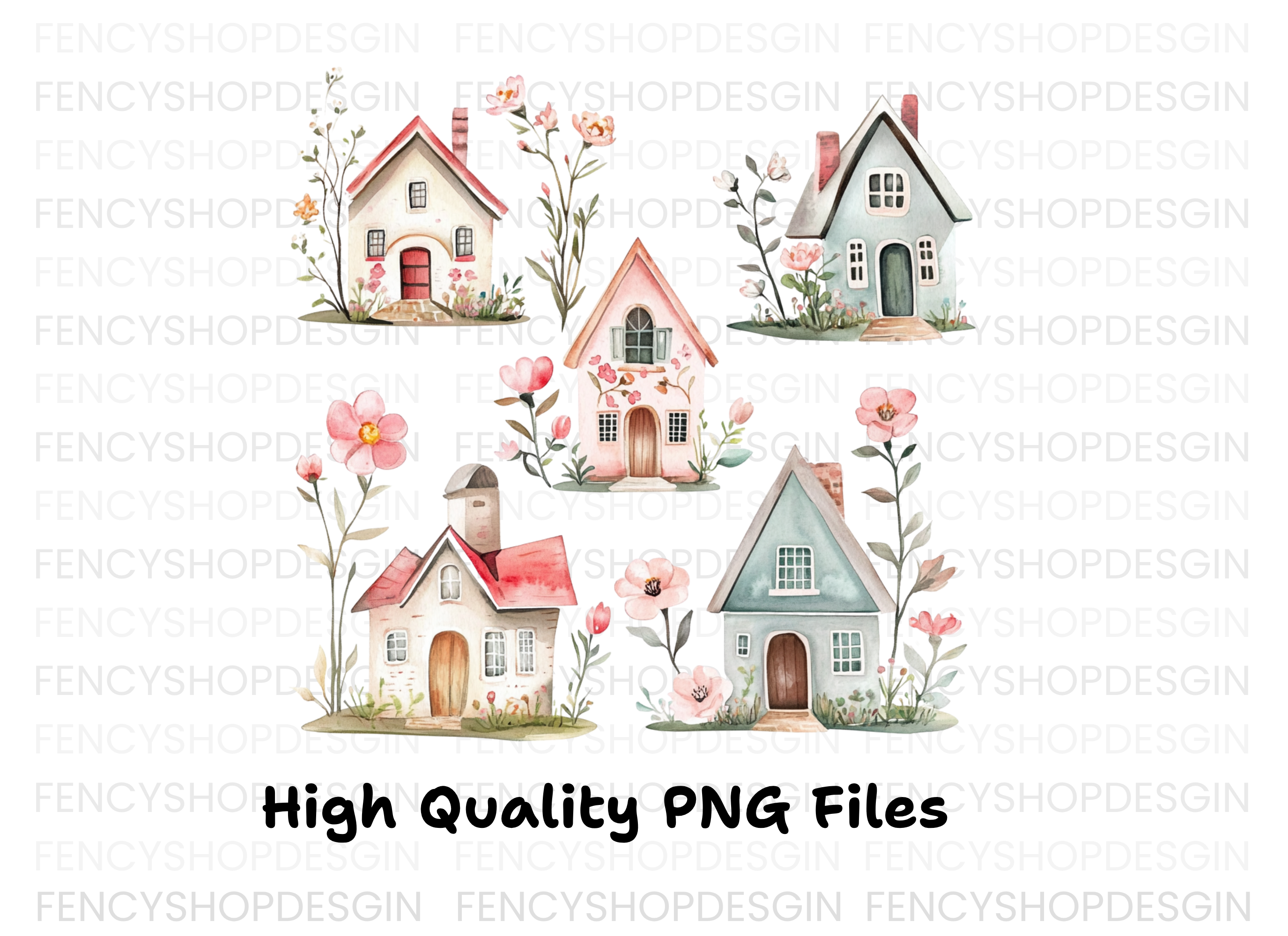 Charming Cottage Clipart Bundle