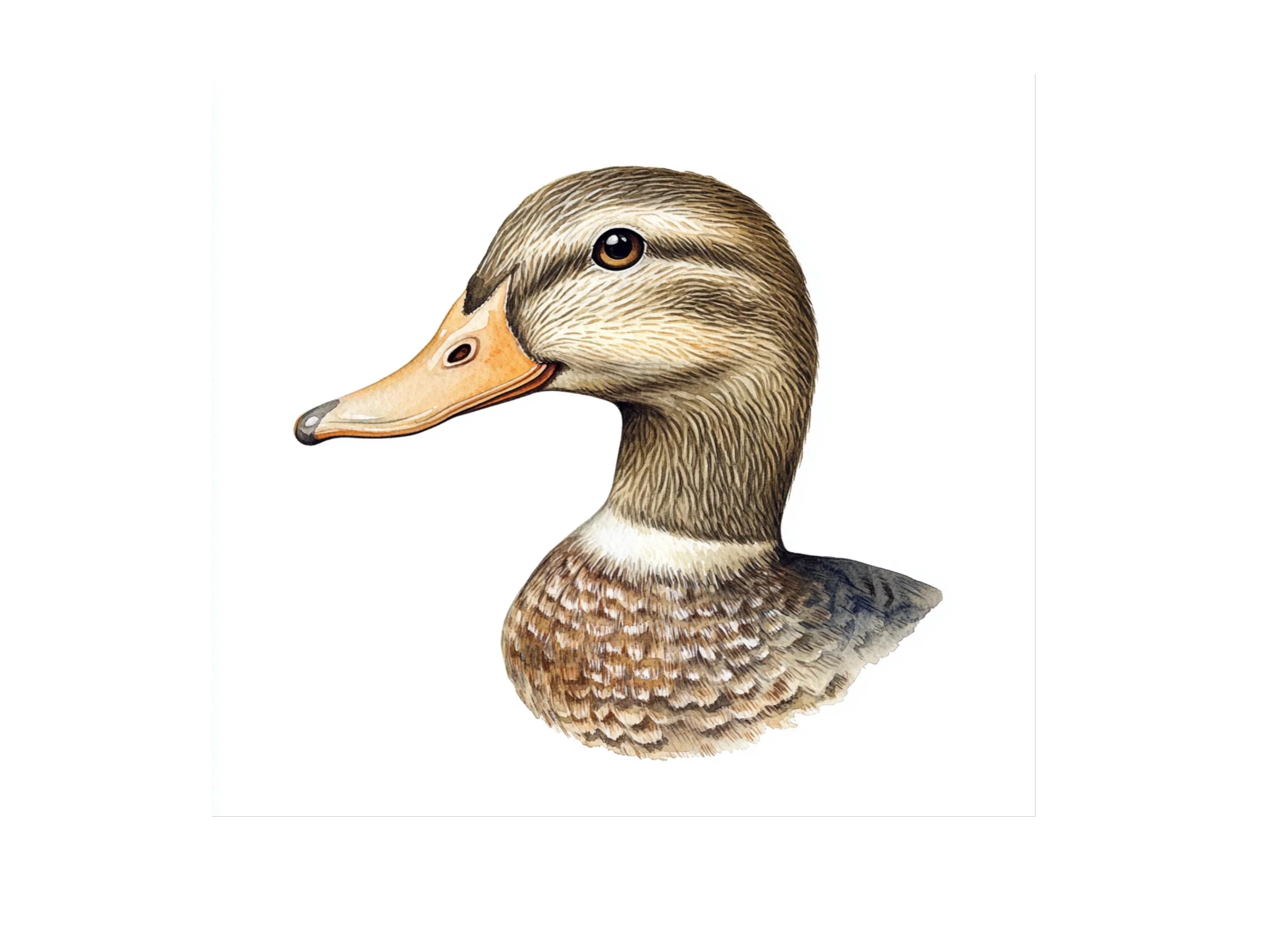 Mallard Duck Head Profile Clipart Bundle